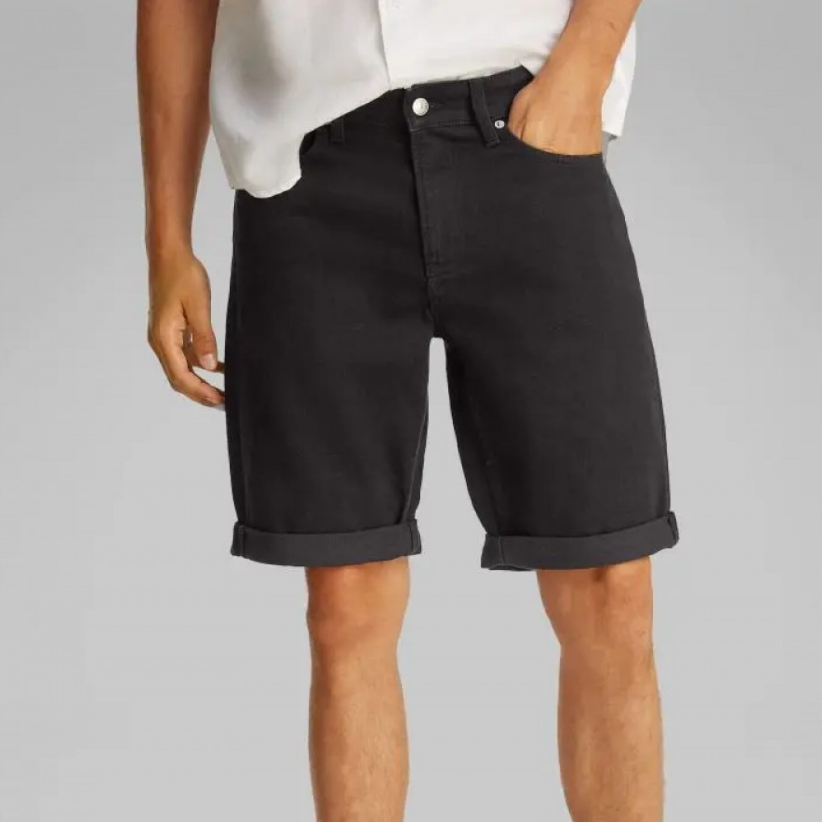 Мъжки дънкови къси панталони Calvin Klein Jeans Men Shorts J30J327514 1BY Front View