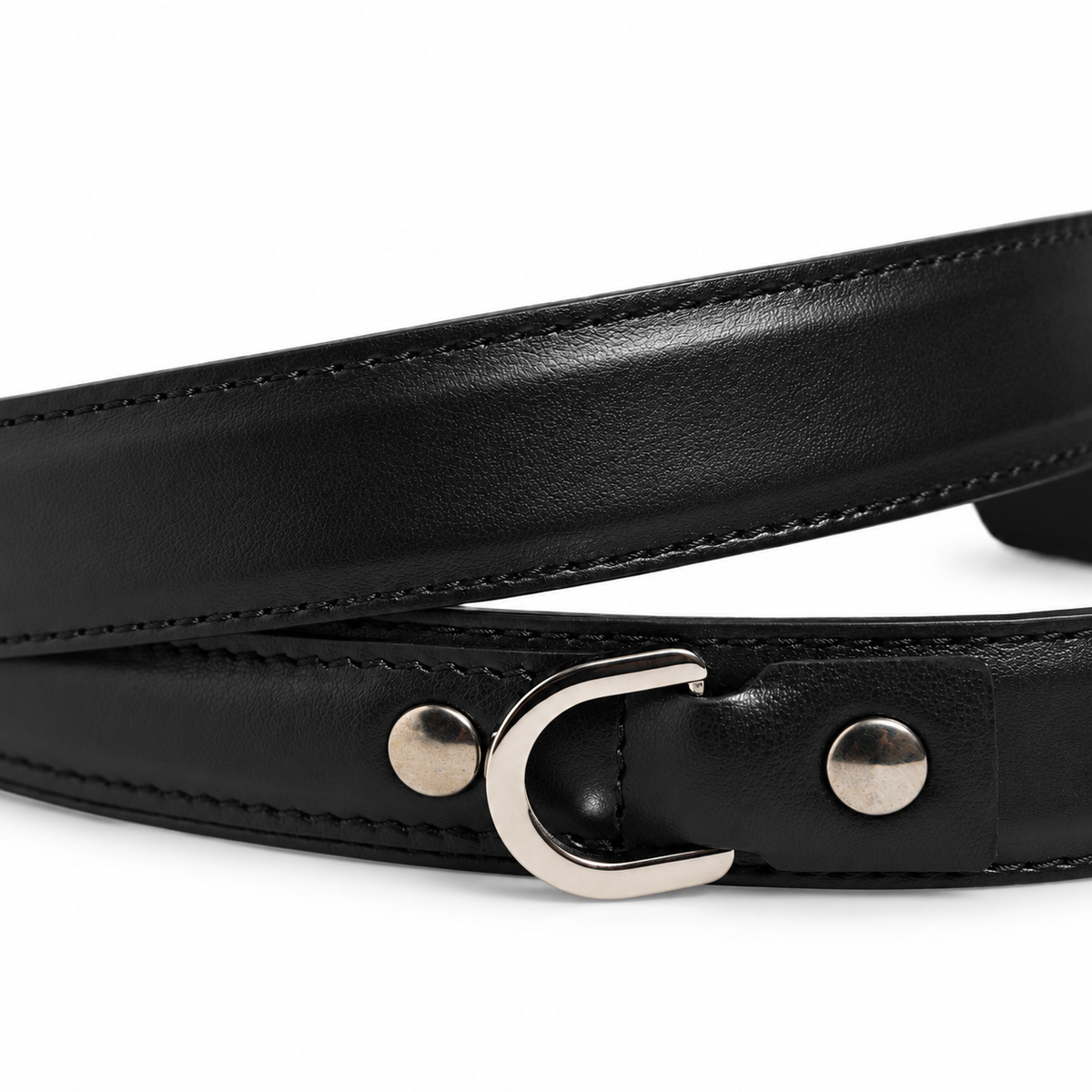 Men's belt Dolce & Gabbana SKU: BC4899 AQ783 80999 back metal ring detail