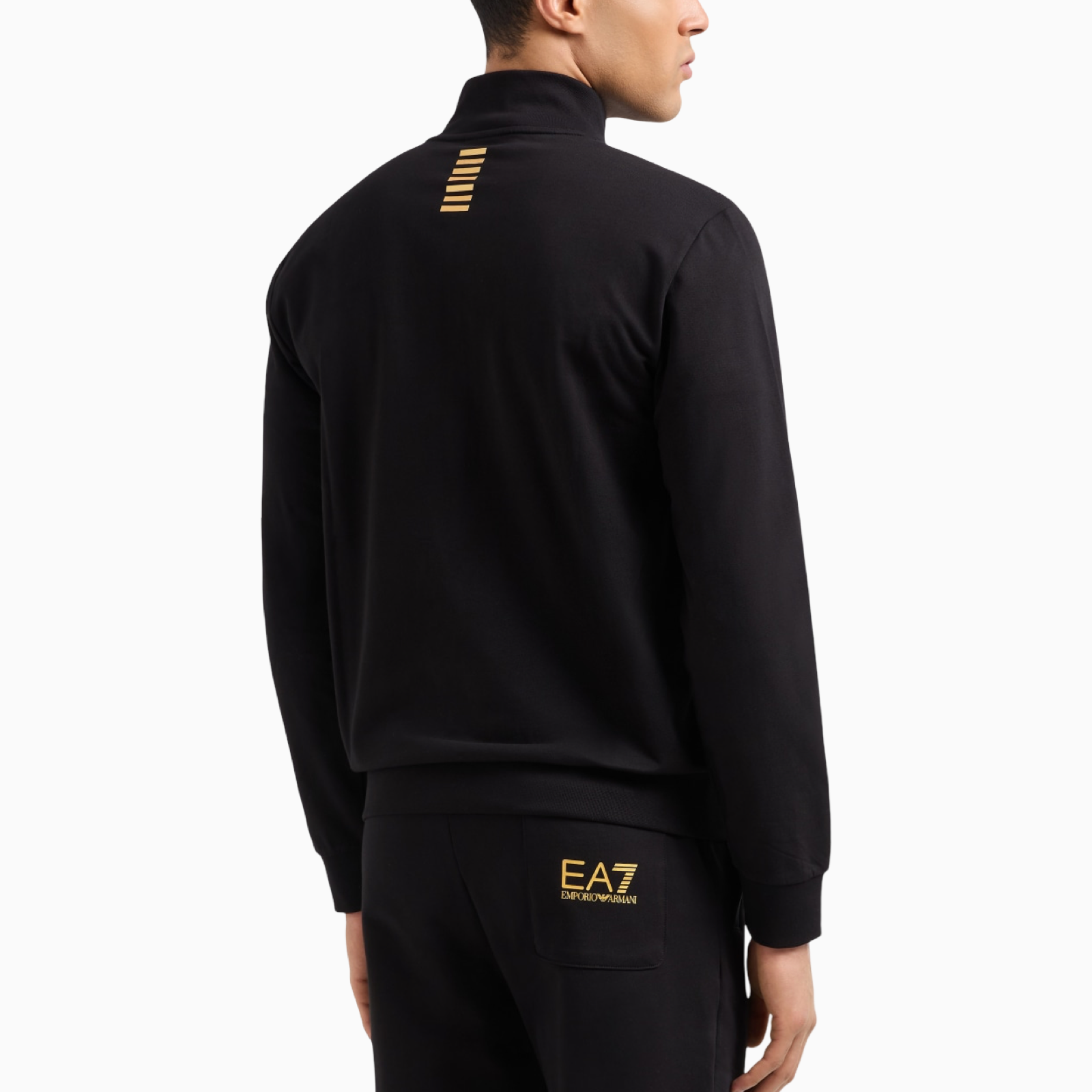 Мъжки черен суичър EA7 Emporio Armani Men Sweatshirt 8NPM31 PJVRZ MC004 Back View