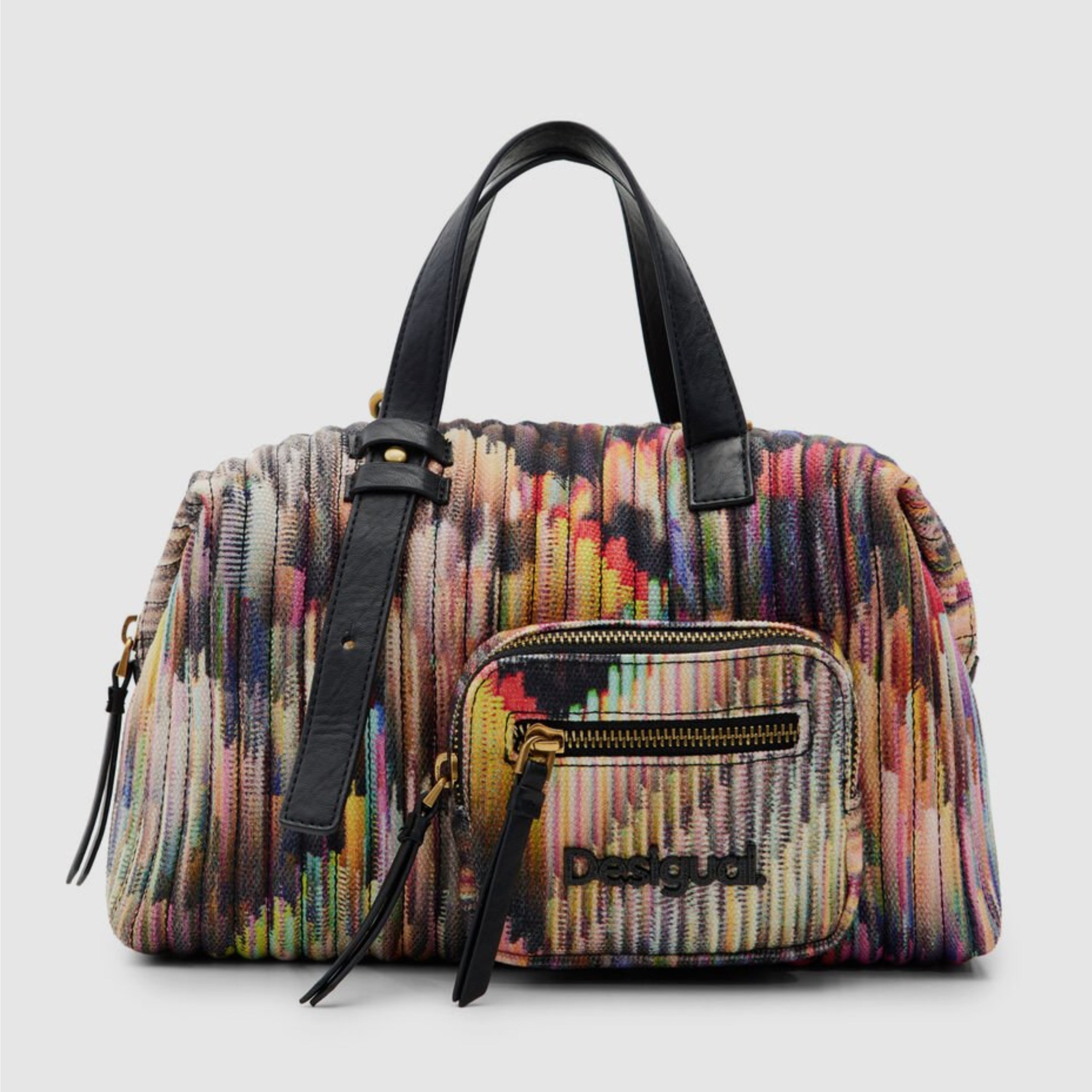 Дамска чанта Women’s canvas handbag Desigual 23WAXA42 9019U Multicolor front view
