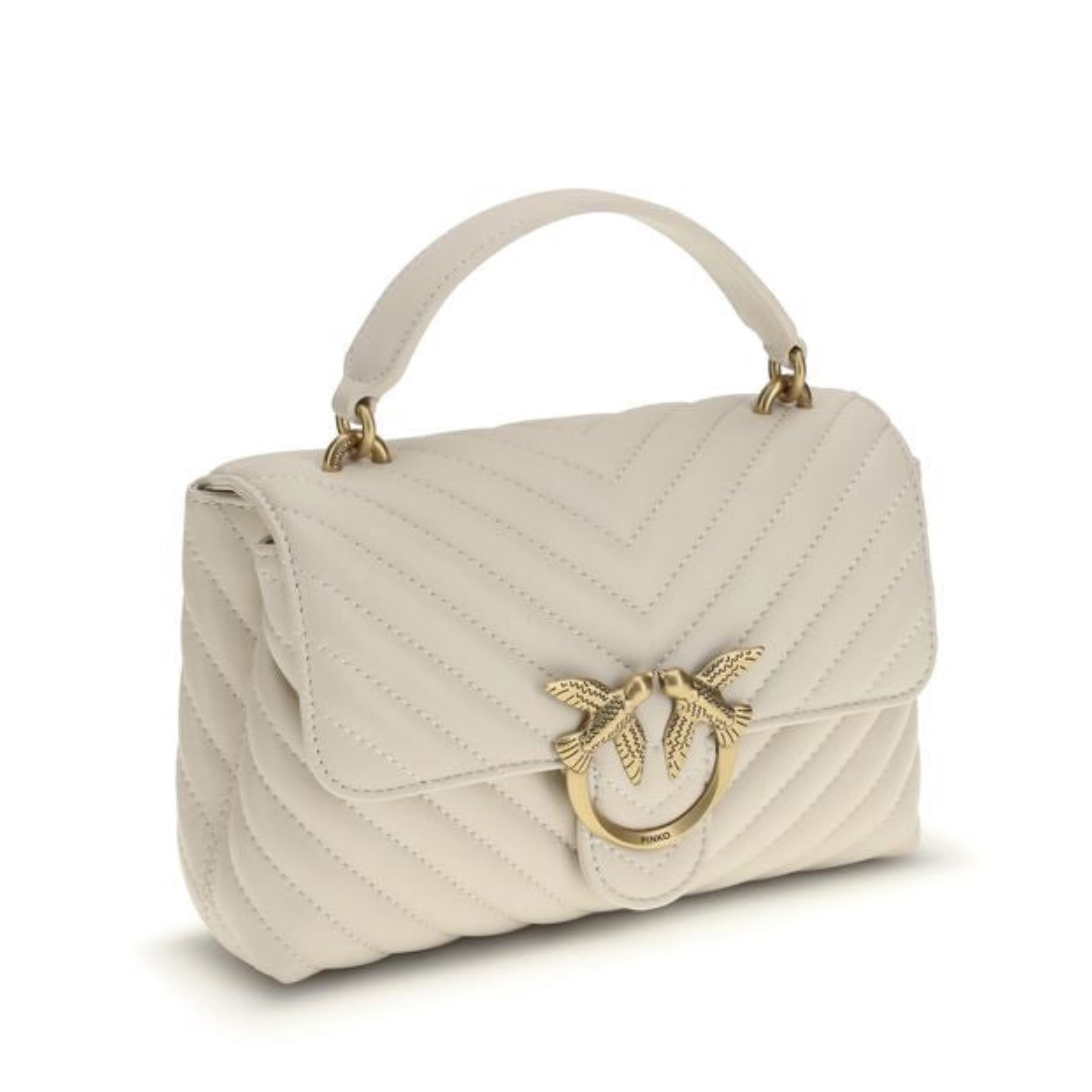 Дамска чанта Women’s handbag Pinko Mini Lady Love Bag Puff 100044A0GKZ14Q White angled view