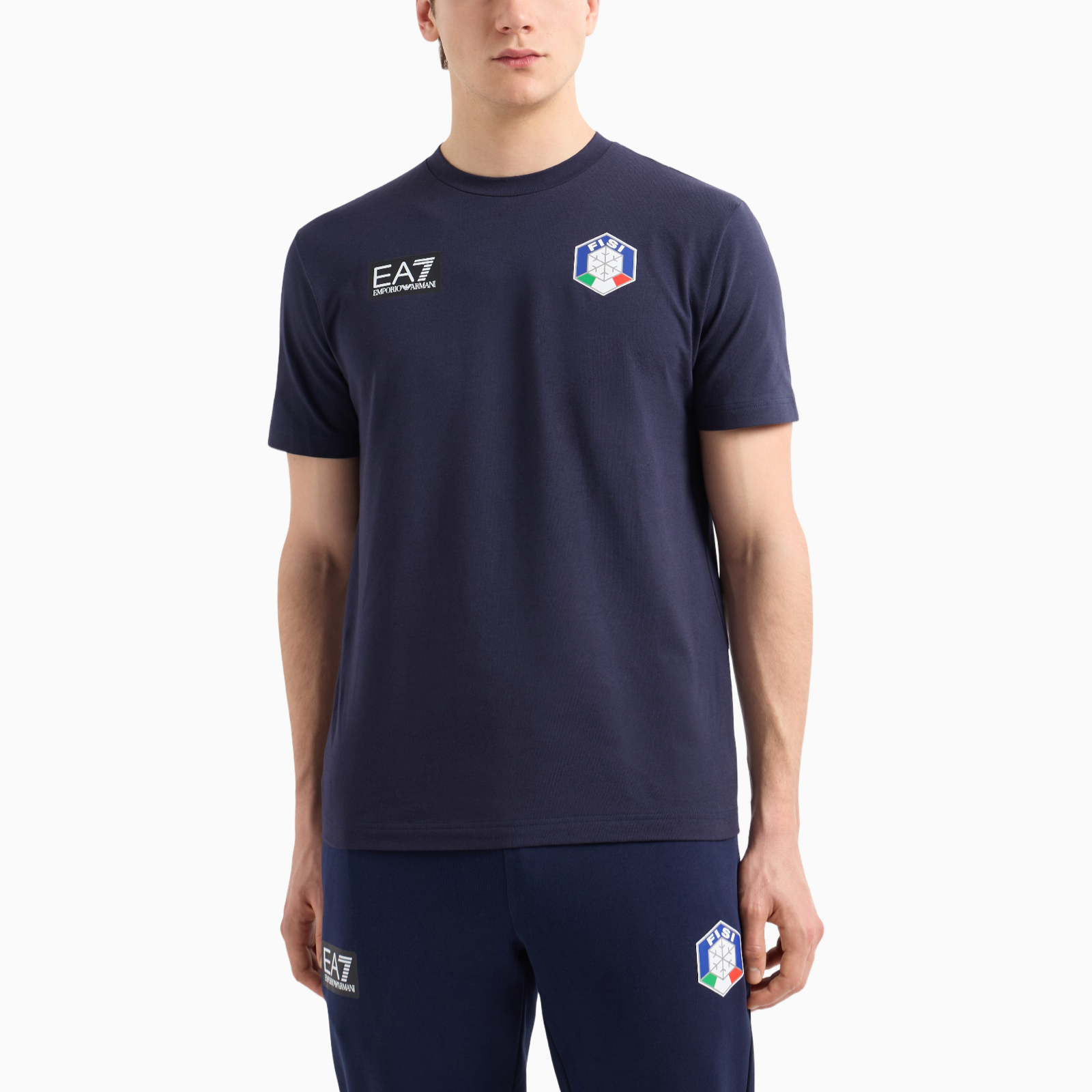 Мъжка синя тениска EA7 Emporio Armani Men T-shirt 6DPT1 FPJMUZ 1577 Front View