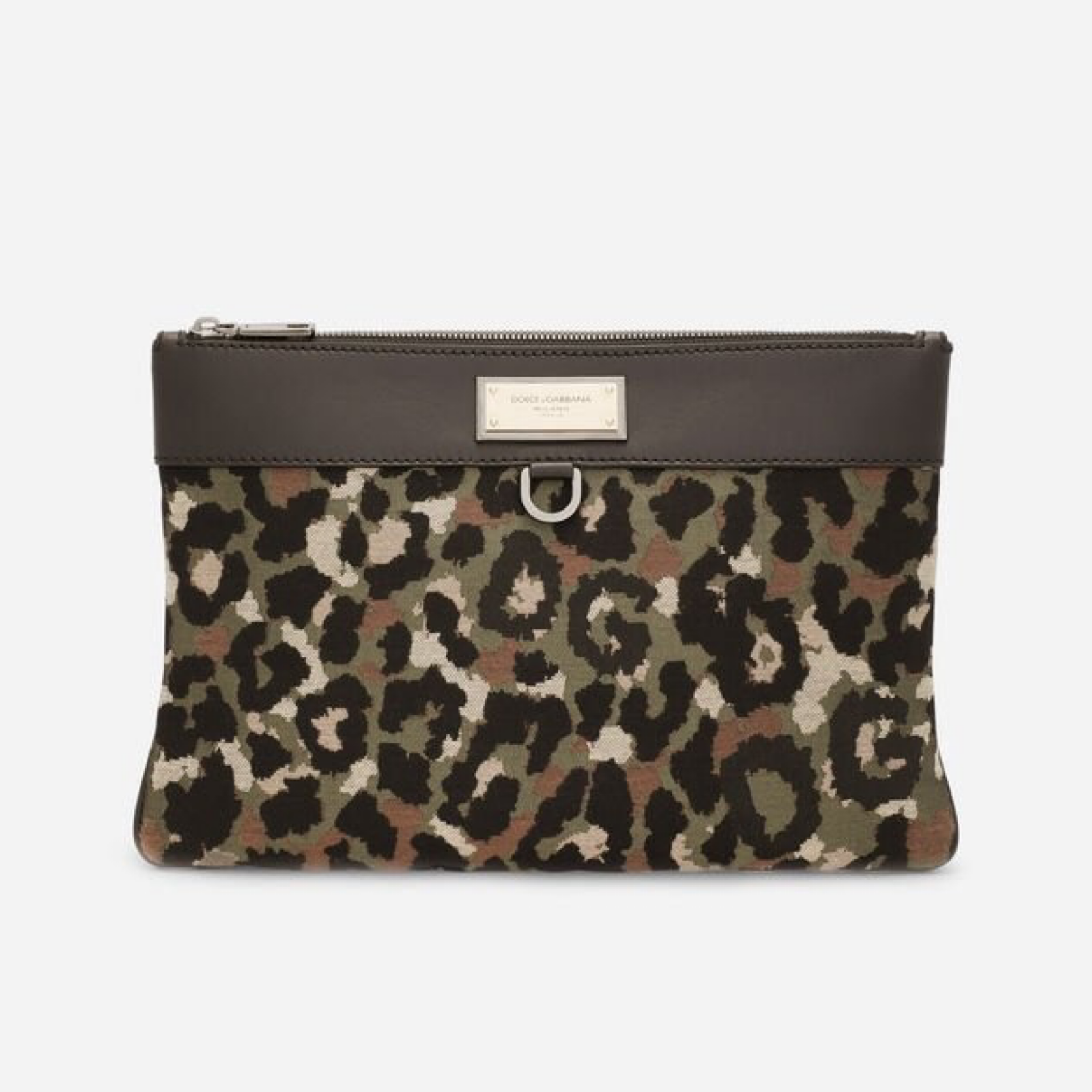 Dolce & Gabbana Camouflage Jacquard Clutch Bag BM2060 AQ755 8B015 Front View