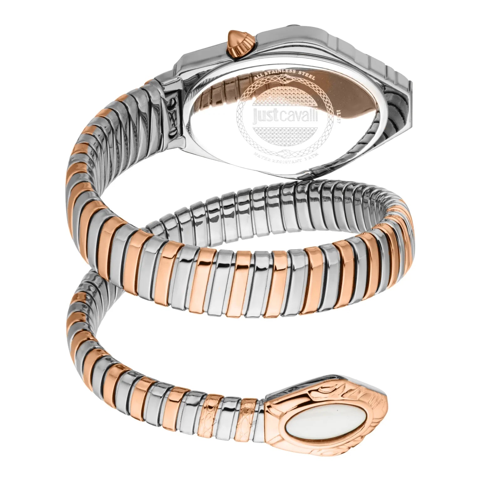 Дамски часовник Women’s watch Just Cavalli Signature Snake Lirica JC1L357M0065 Two Tones RG MOP