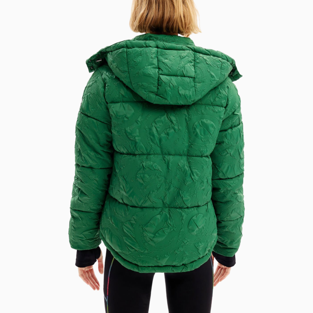 Дамско яке Desigual 23WWEW724014 в зелено размер XXL