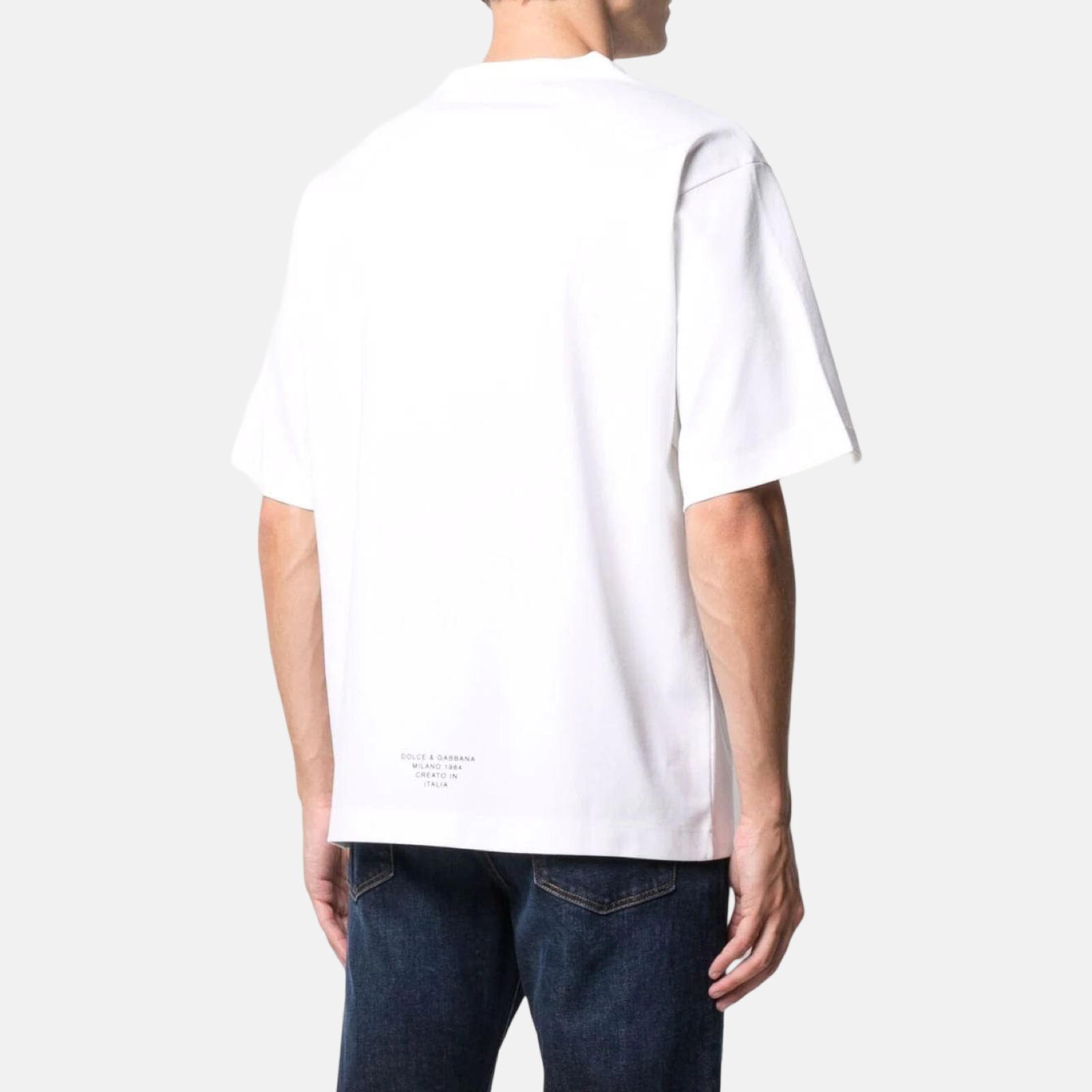 Мъжка бяла тениска Dolce & Gabbana DG Logo Men T-shirt