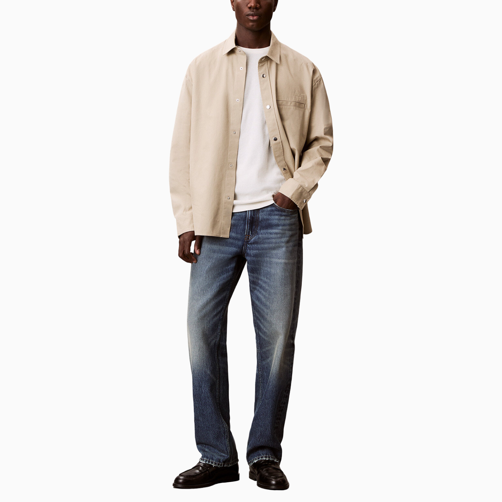 Calvin Klein Jeans Men Overshirt Jacket LV04RE109G Front View