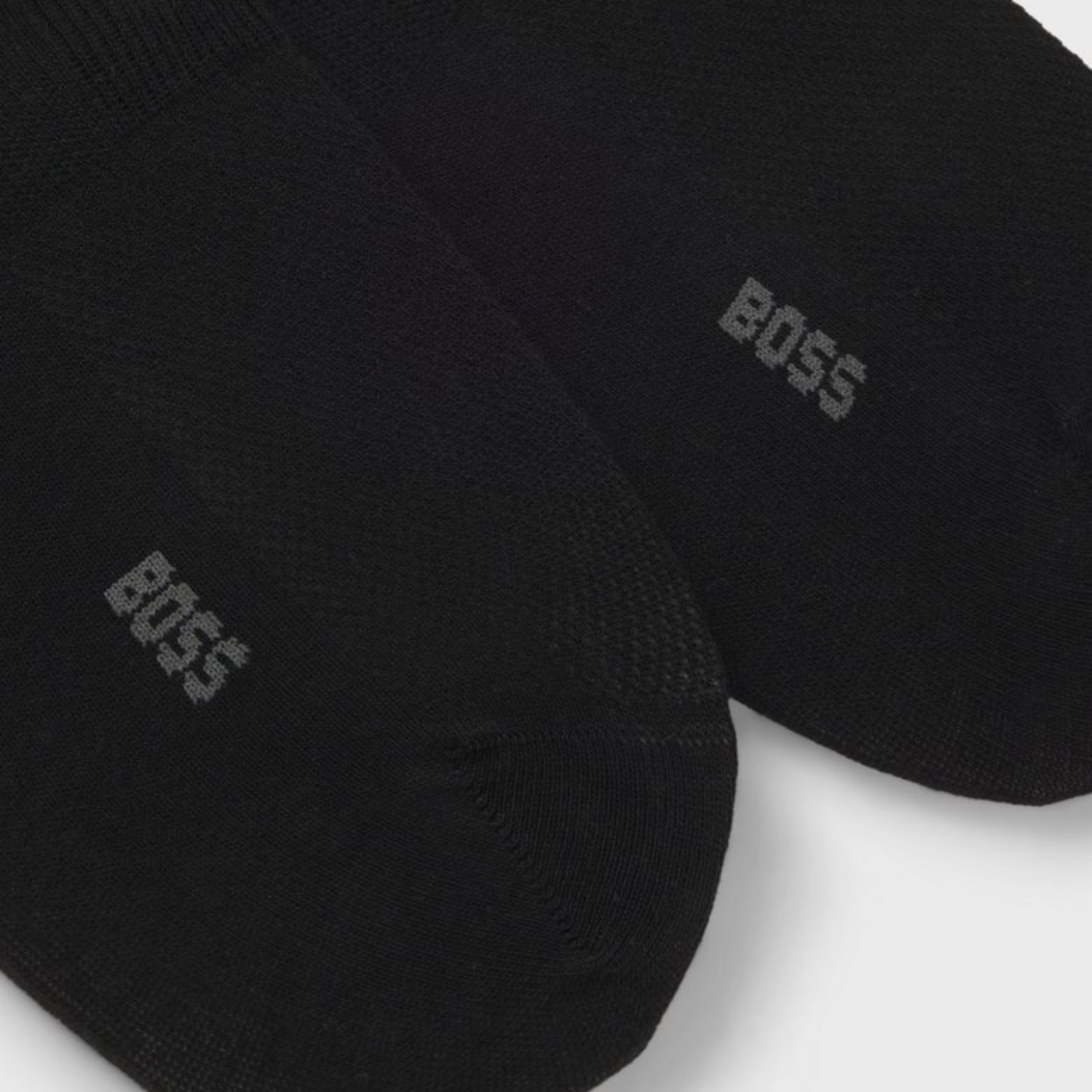 Мъжки черни къси чорапи Boss Men 3-pack Socks 50541442 001 Close-Up