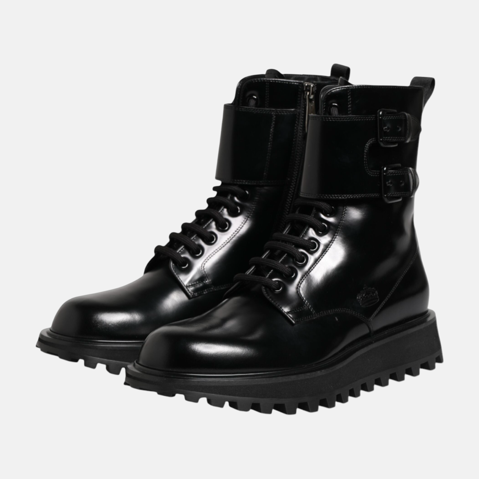 Dolce & Gabbana Combat Mid Calf Men Boots Lateral View