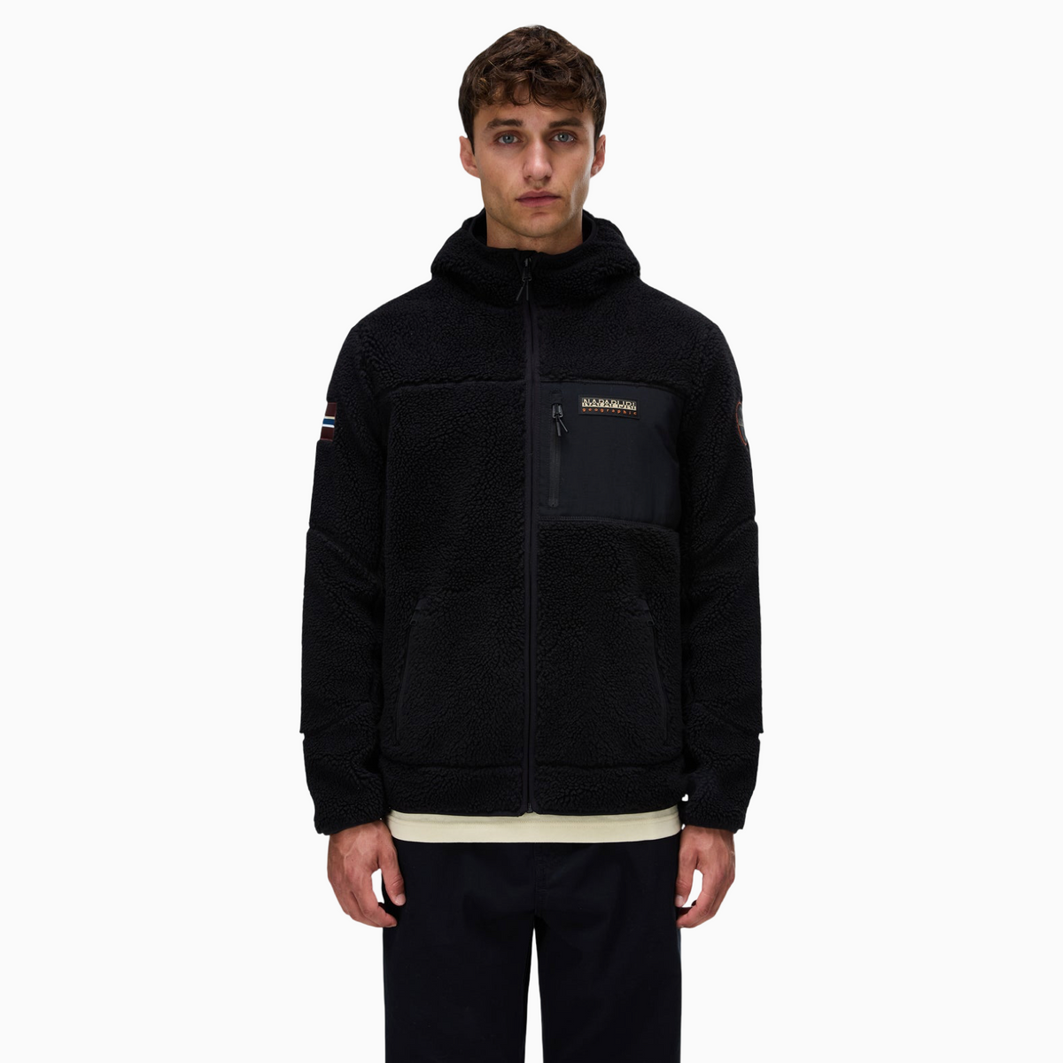 Мъжко худи Napapijri Yupik Fleece Hoodie NP0A8AZX 941 Front View