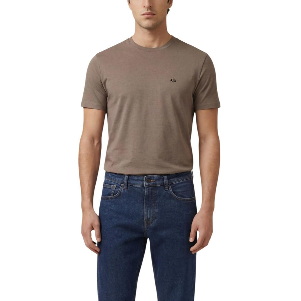 Мъжка кафява тениска Armani Exchange Men T-shirt XM001568 AF10358 U8144 Front View