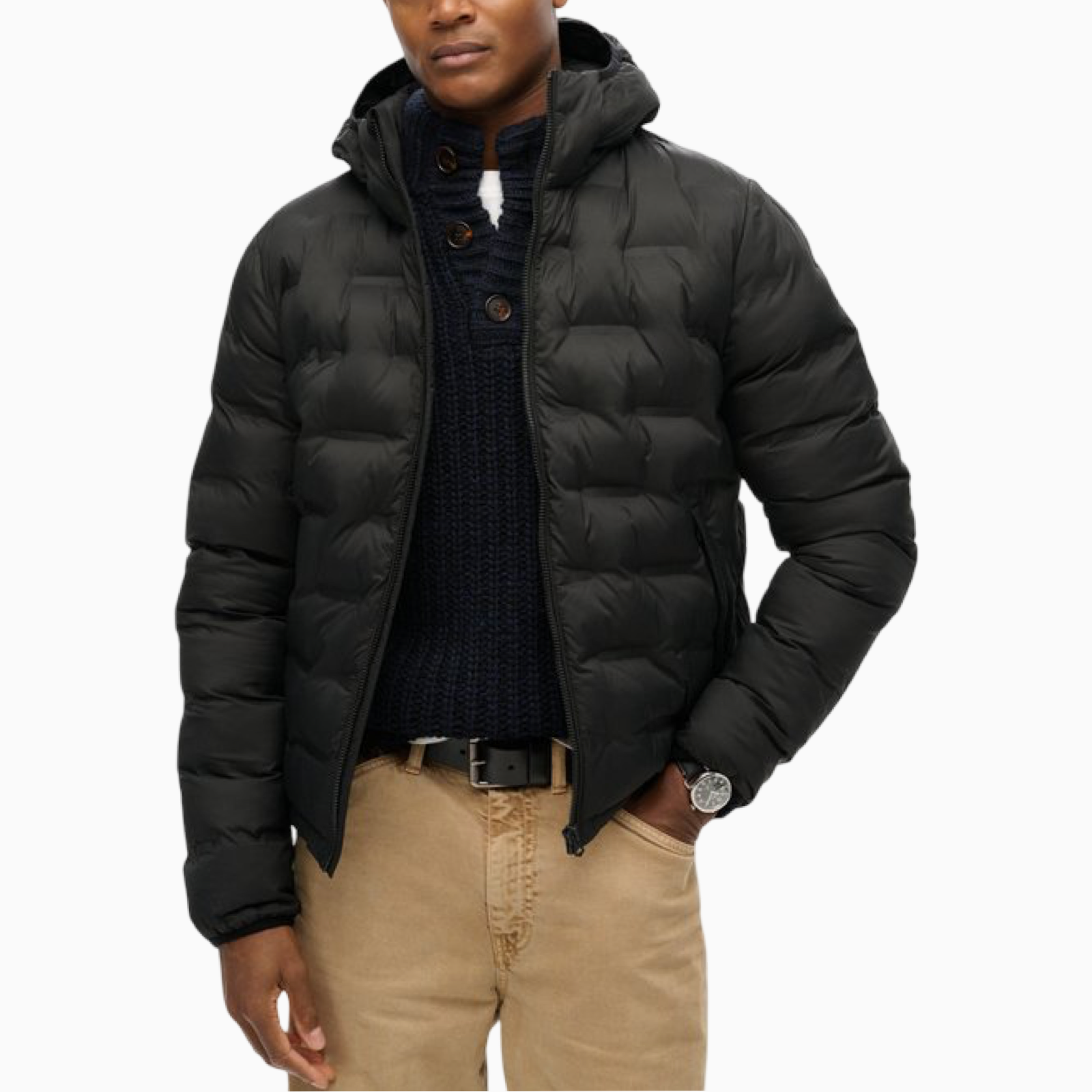 Мъжко черно яке Superdry Men Jacket
M5012045A Front View