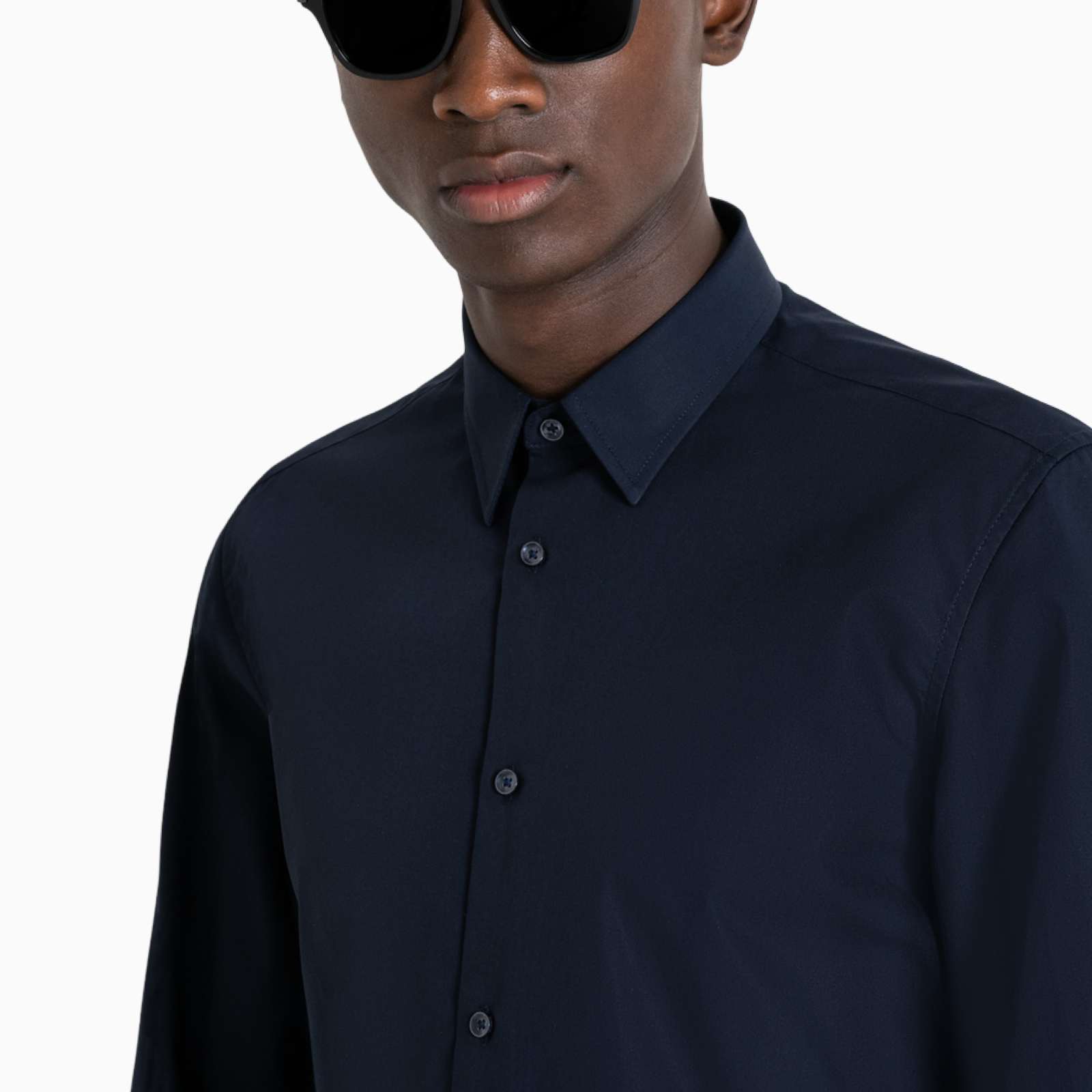 Мъжка тъмно синя риза Antony Morato Men Shirt MMSL00628-FA400078-7073 Close-Up