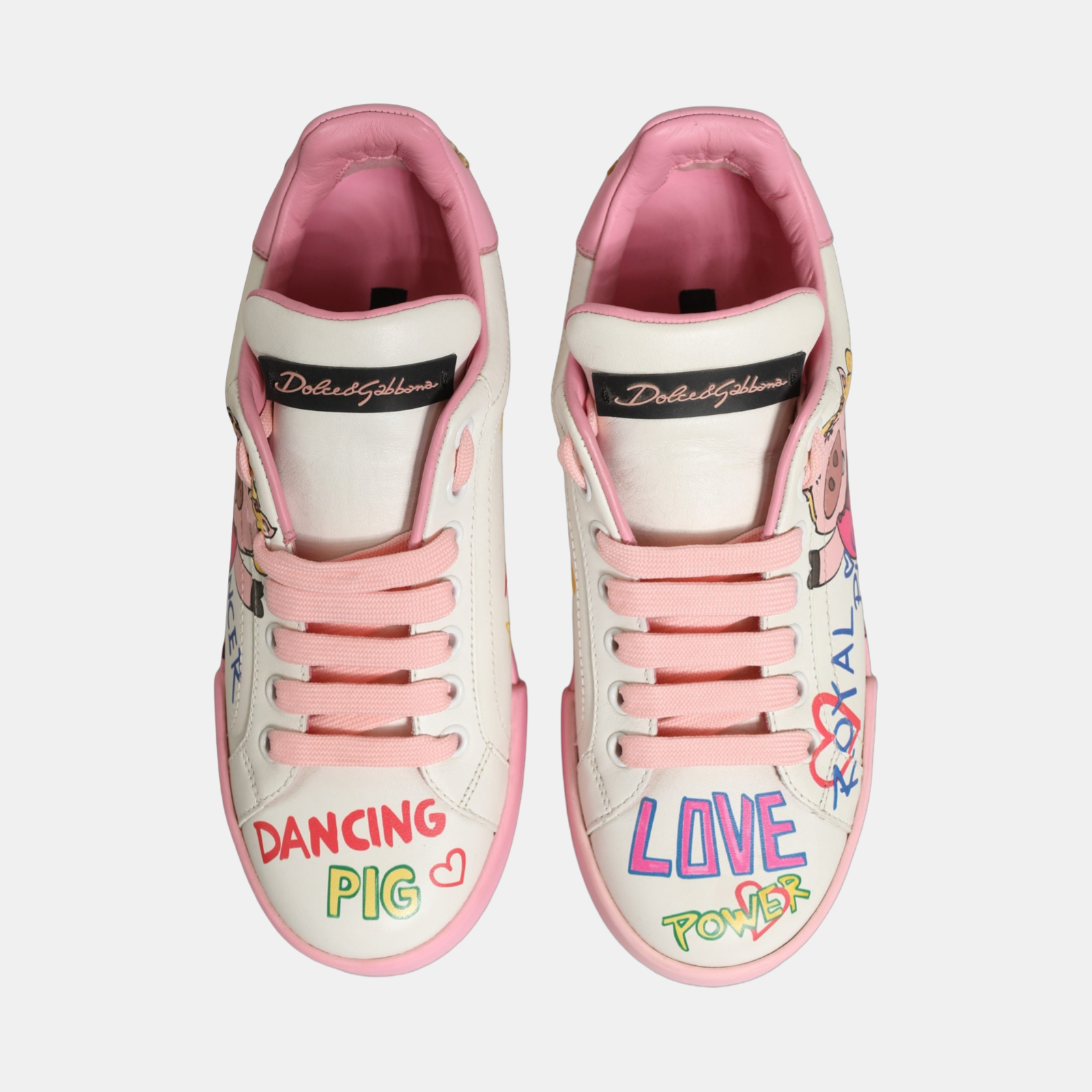 Dolce & Gabbana Portofino Royal Pig Sneakers Top View