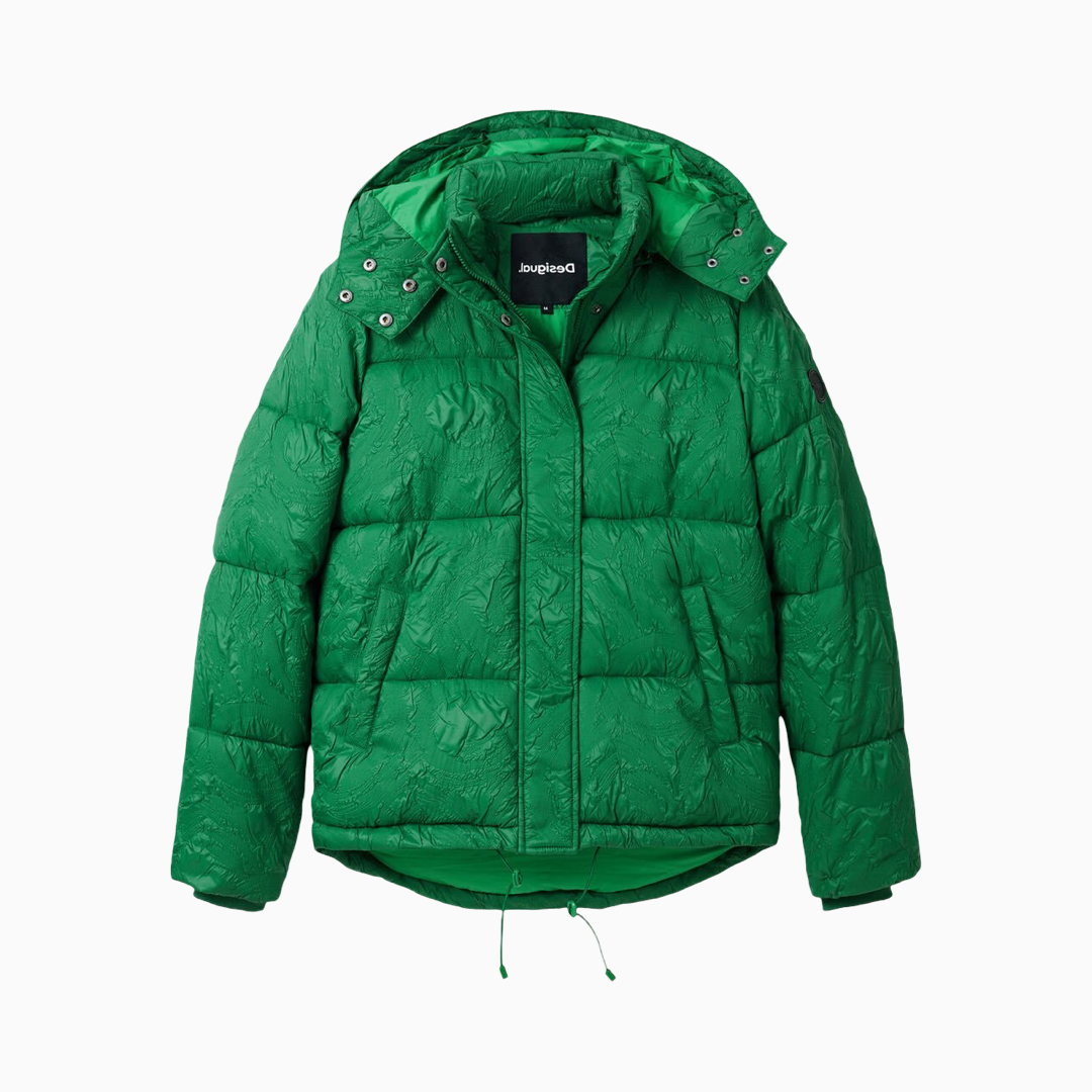 Дамско яке Desigual 23WWEW724014 в зелено размер XXL