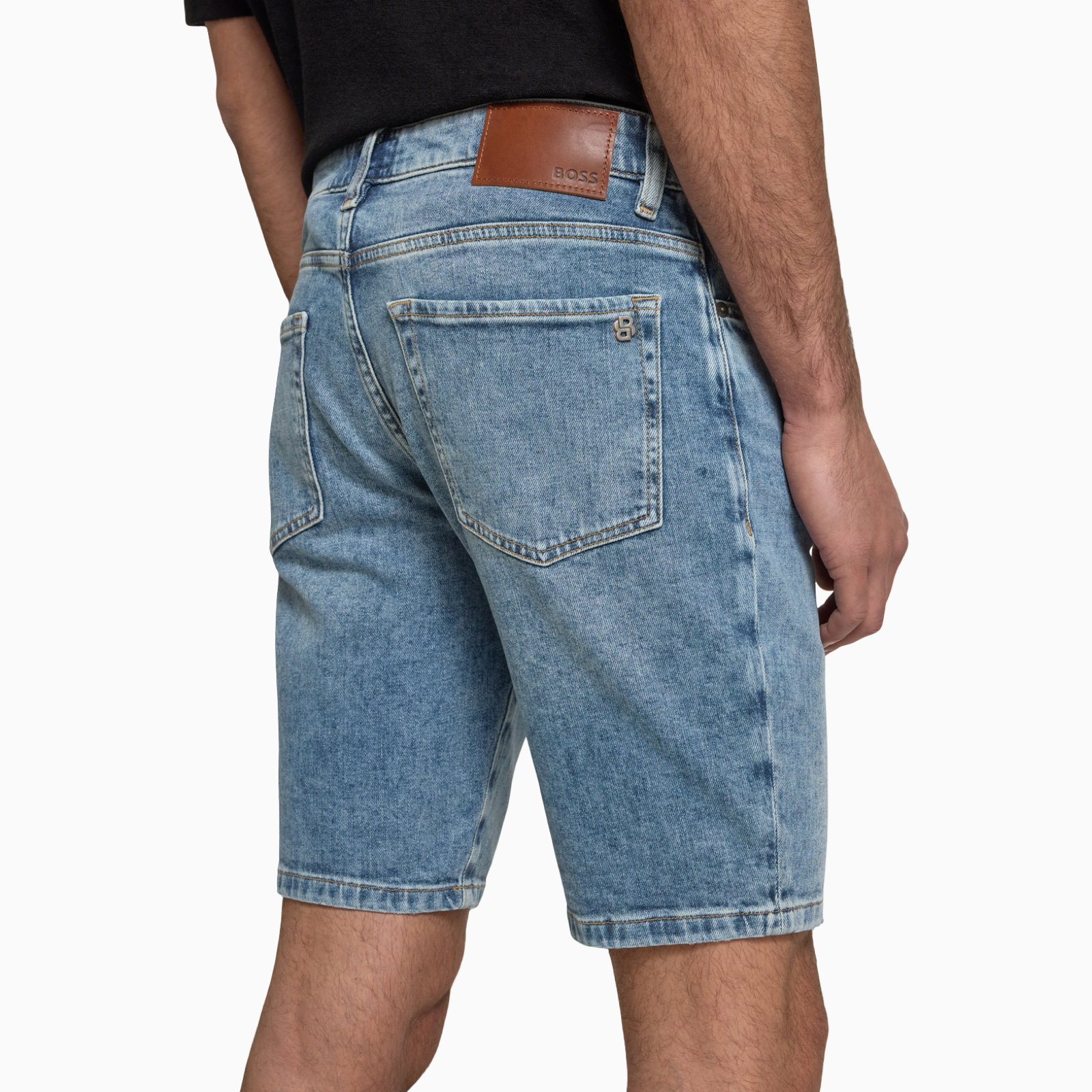 Мъжки къси дънки Boss Men Denim Shorts 50559891 Back View