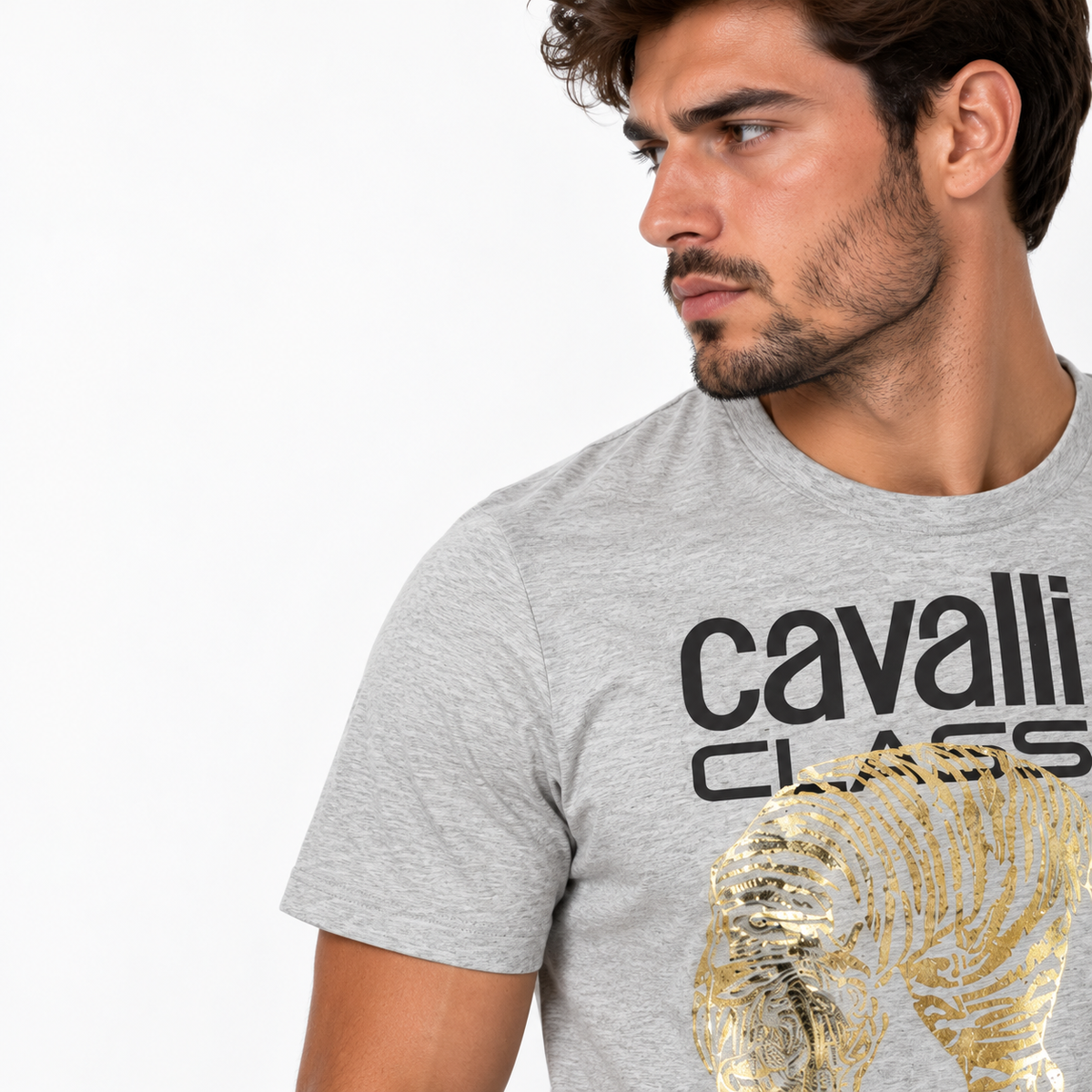 Мъжка тениска Cavalli Class Men T-shirt QXT061IJD060 Close-Up