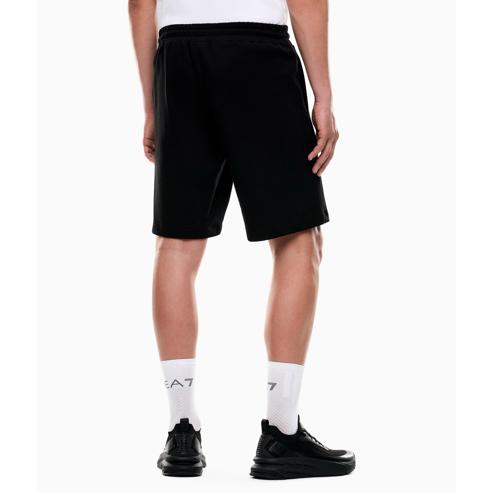 Мъжки черни къси панталони EA7 Emporio Armani Men Shorts 7M001414 AF22266 UC001 Back View