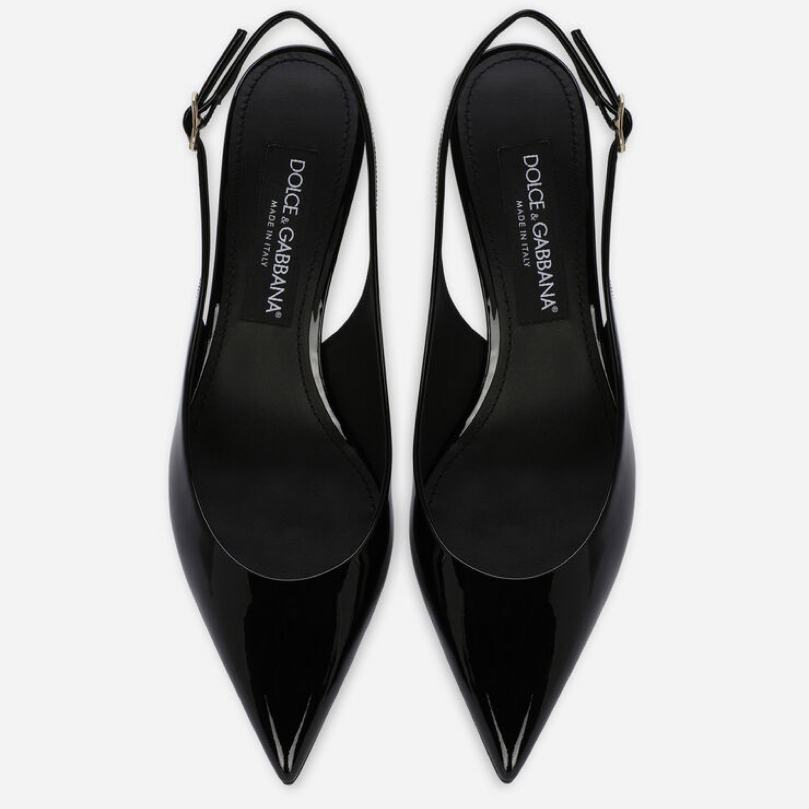 Dolce & Gabbana Cardinale Patent Leather Slingbacks Top View