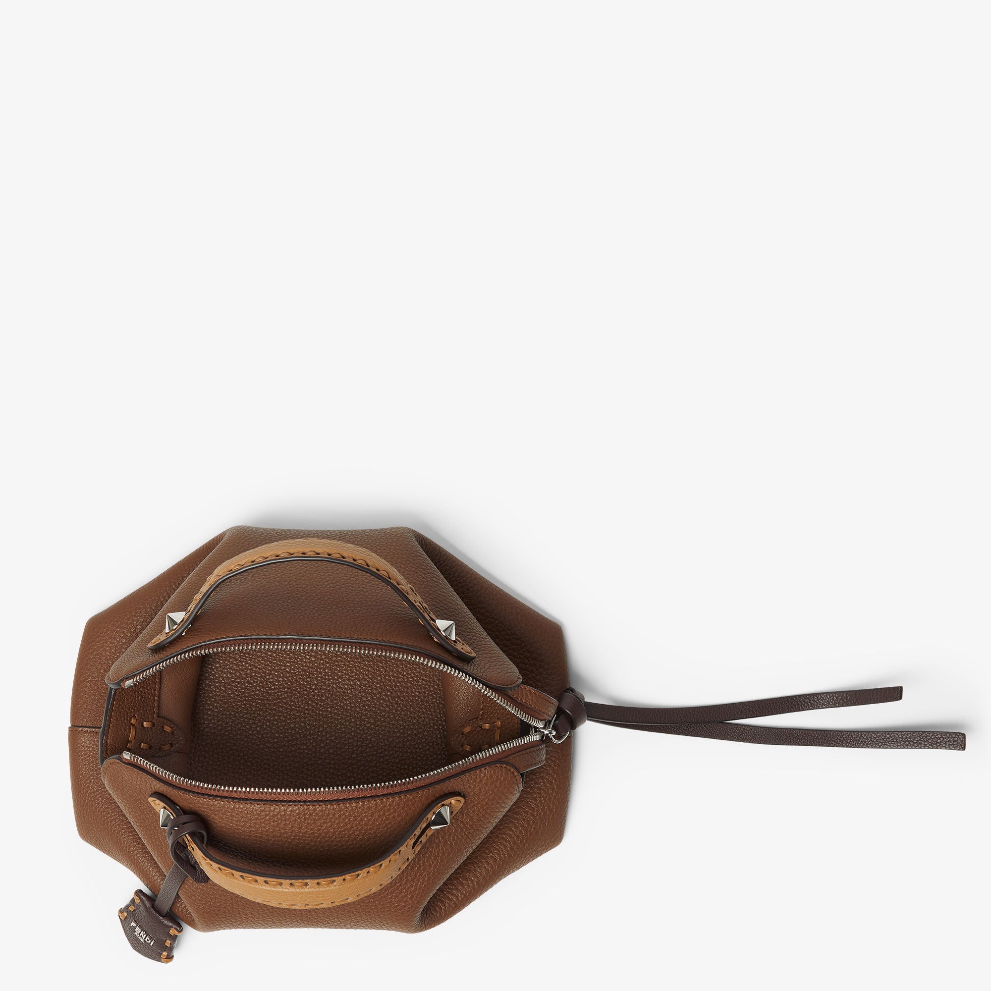Дамска луксозна чанта Women’s shoulder bag Fendi By the way Selleria 8BL155AV1JF1TVA Brown top view