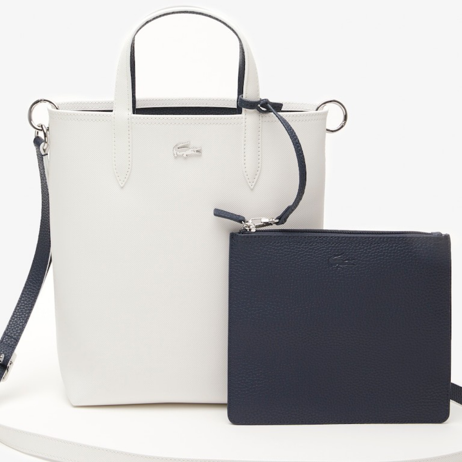 Дамска чанта Lacoste Women Reversible Tote and Pouch Bag NF2991AA Front View