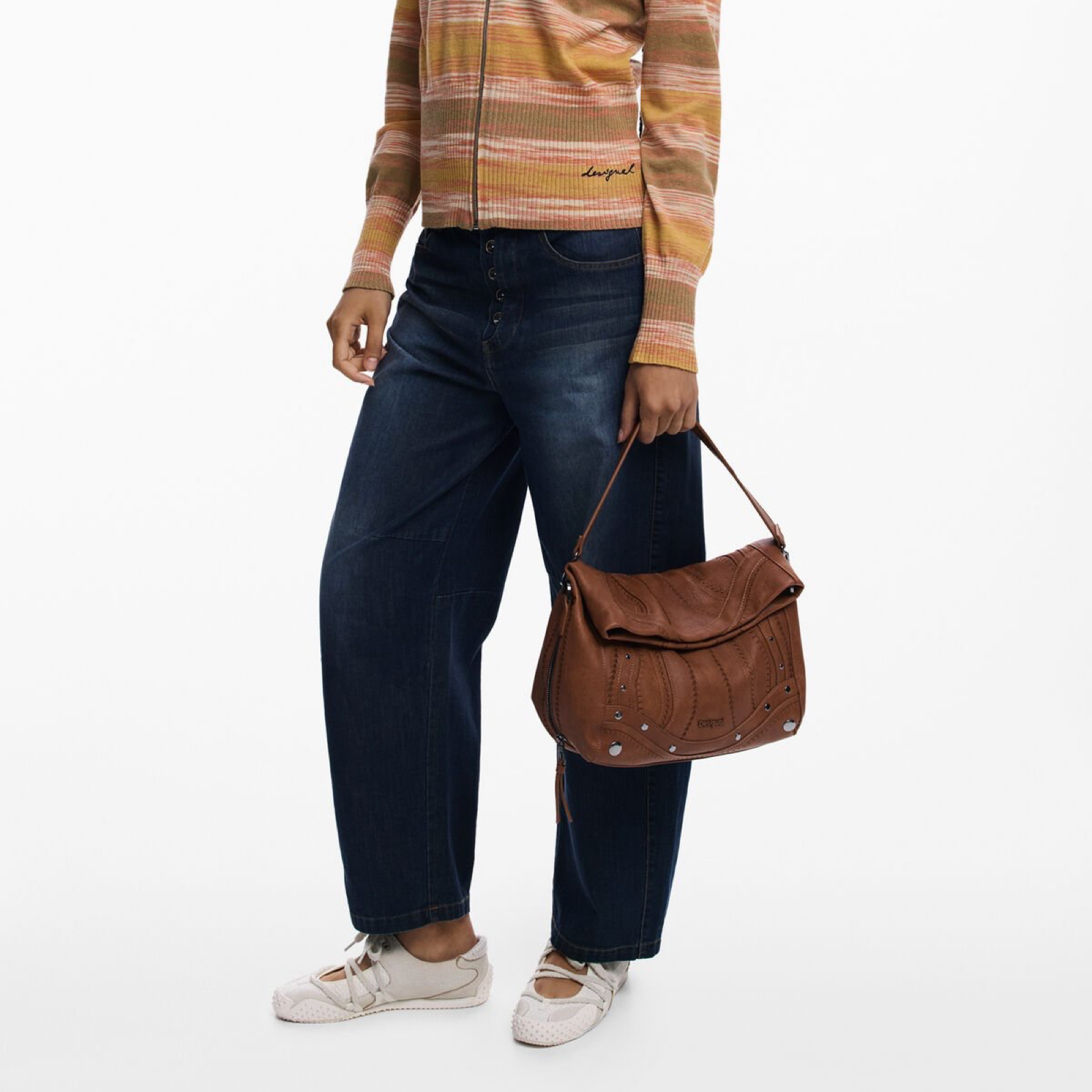 Дамска кафява чанта Desigual Women Shoulder Bag 25WAXPA8 Hand View