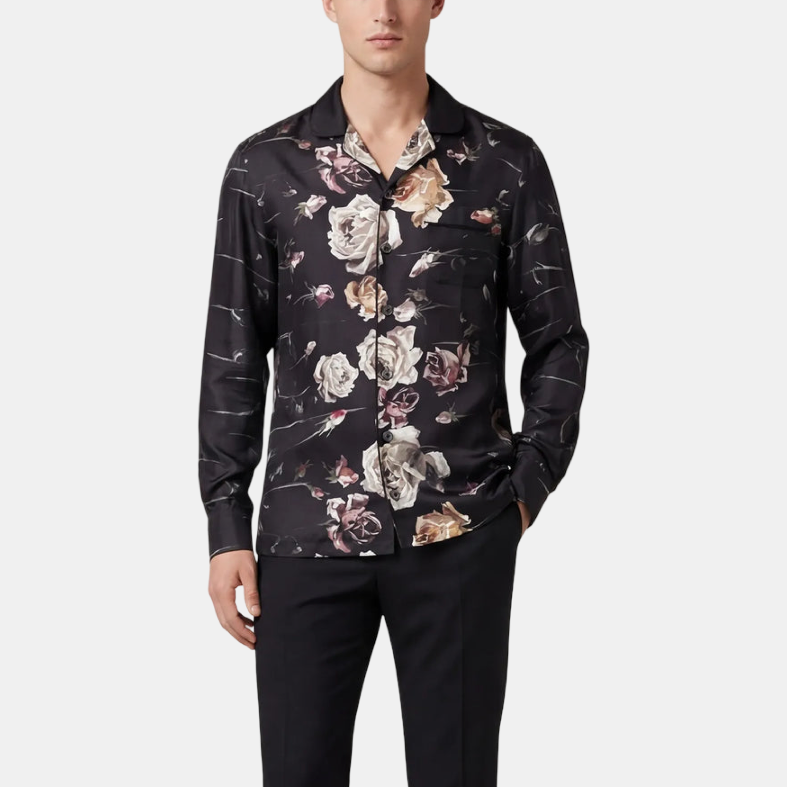 Мъжка риза Dolce & Gabbana Floral Print Shirt G5EM2T HH1XP HNR62 Front View