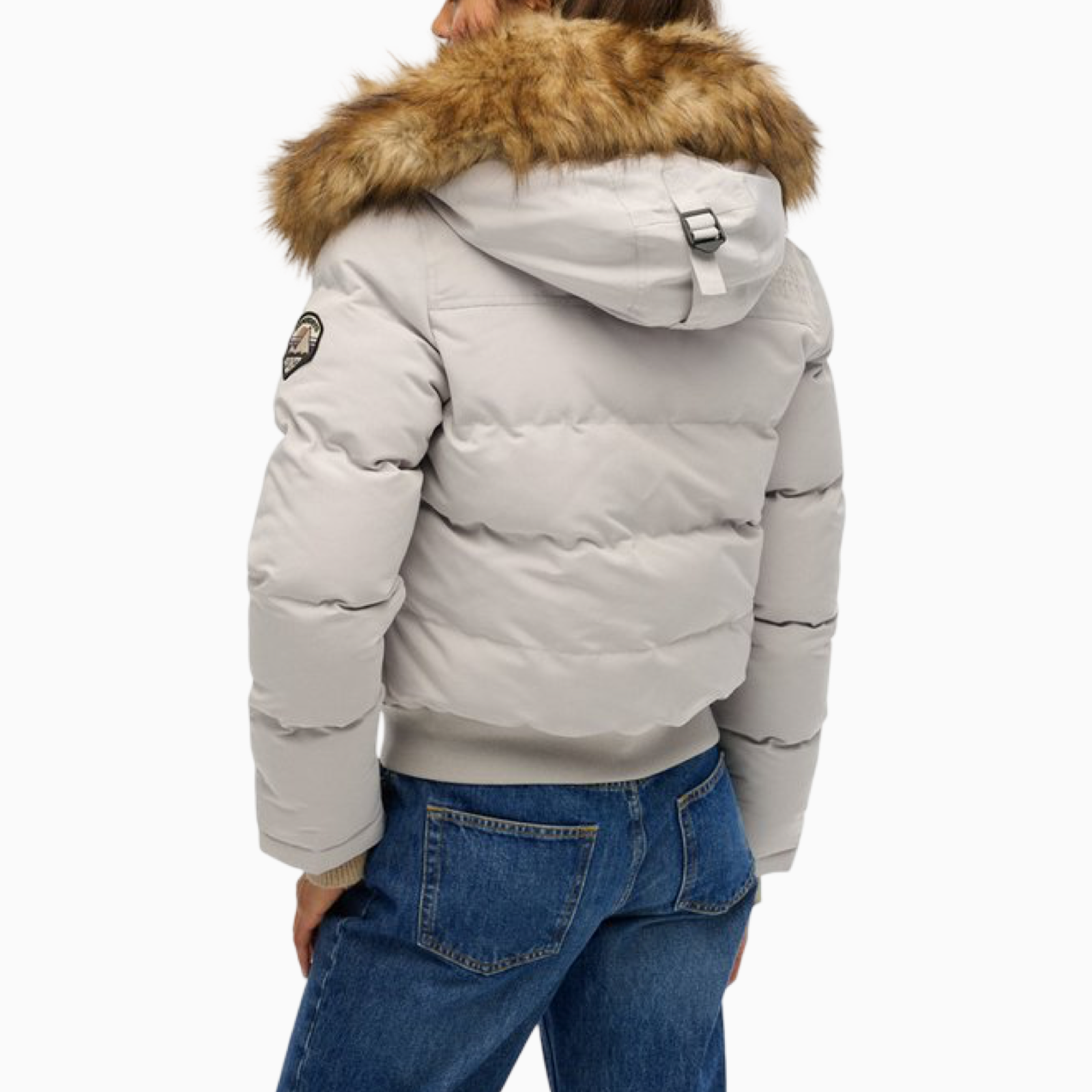 Дамско сиво яке Superdry Everest Women Jacket W5011785A Back View