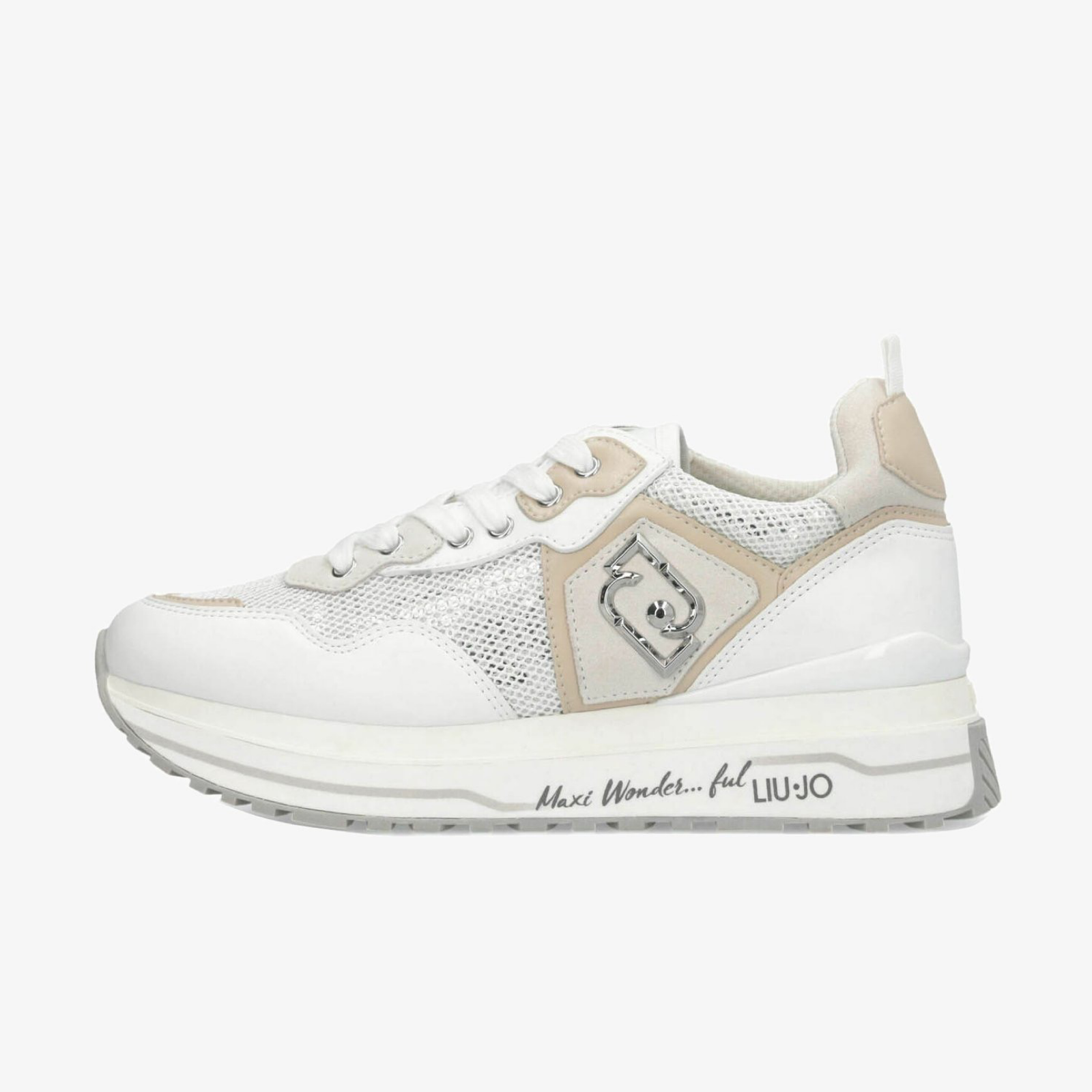 Дамски бели маратонки Liu Jo Women Sneakers Maxi Wonder 01 BA6009PX077 0111 Lateral View