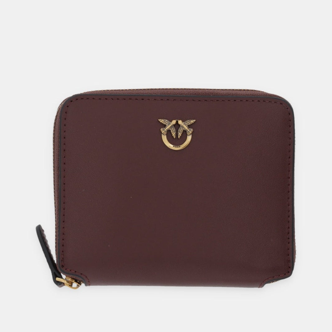 Дамско портмоне с цип Women’s wallet Pinko Dark Brown 100249 A0F1 R49Q front view