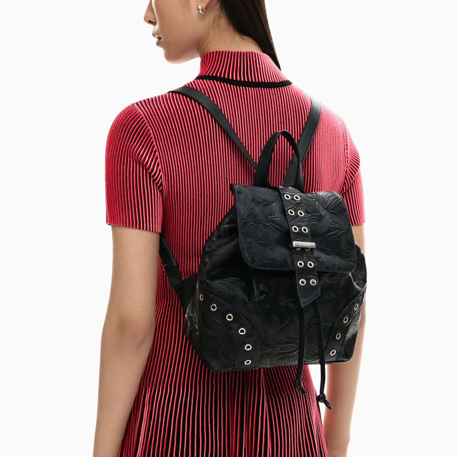 Дамска черна раница Desigual Women Rucksack 26SAKP04 2000U Model View