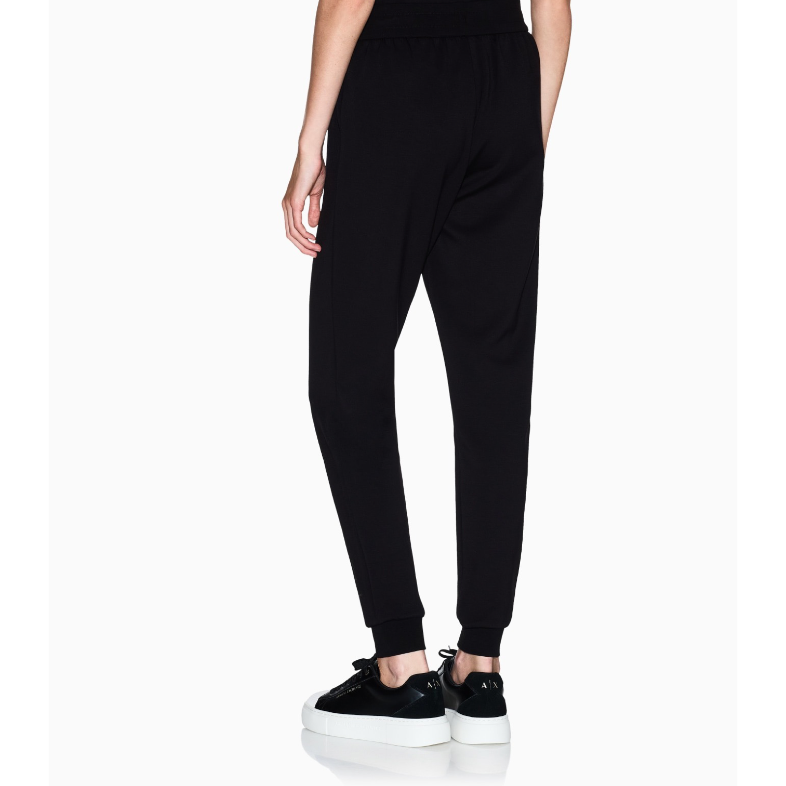 Дамско черно спортно долнище Armani Exchange Women Sweatpants XW000828 AF13397 Back View