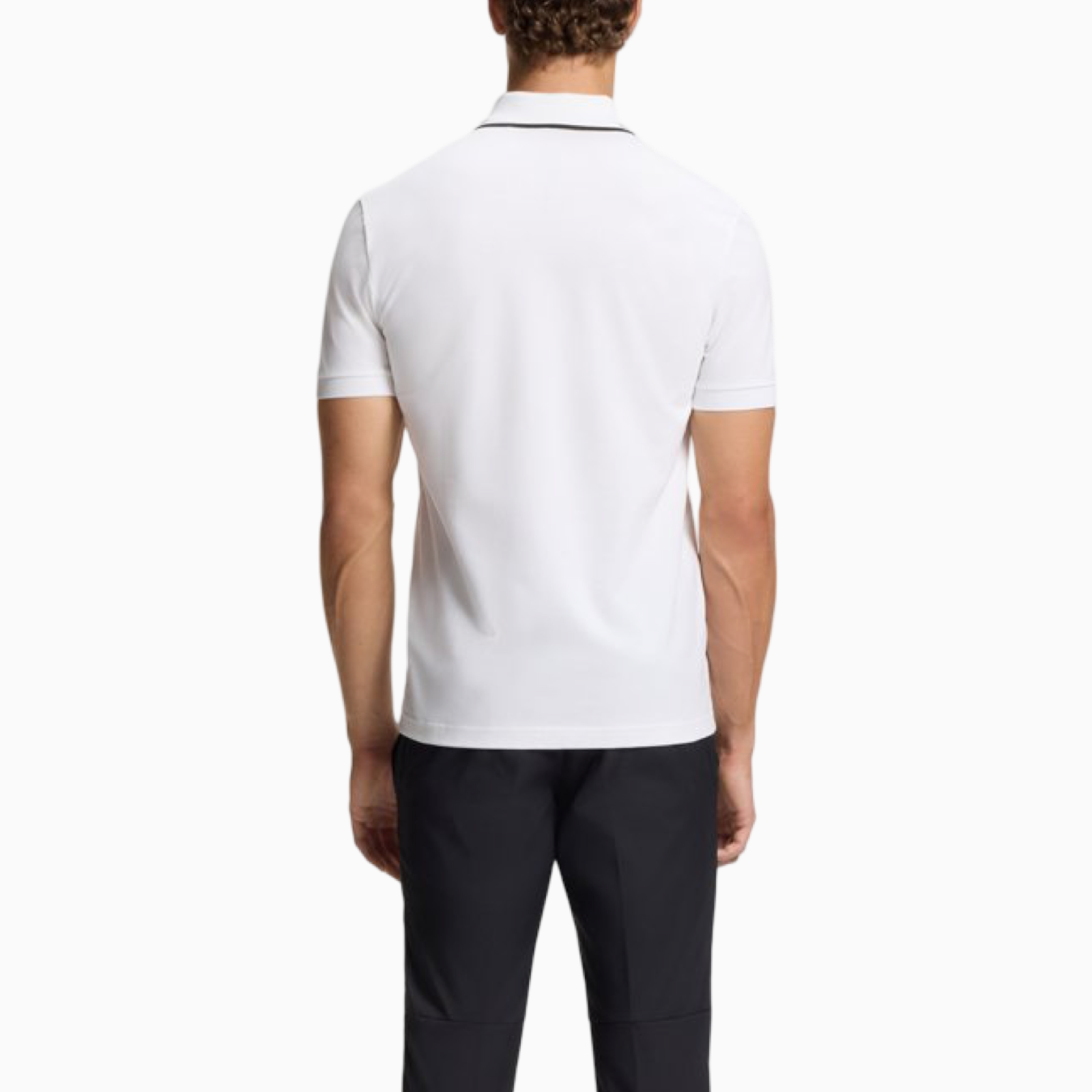 Мъжка бяла поло тениска Boss Philix Men Polo 50555698 100 Back View