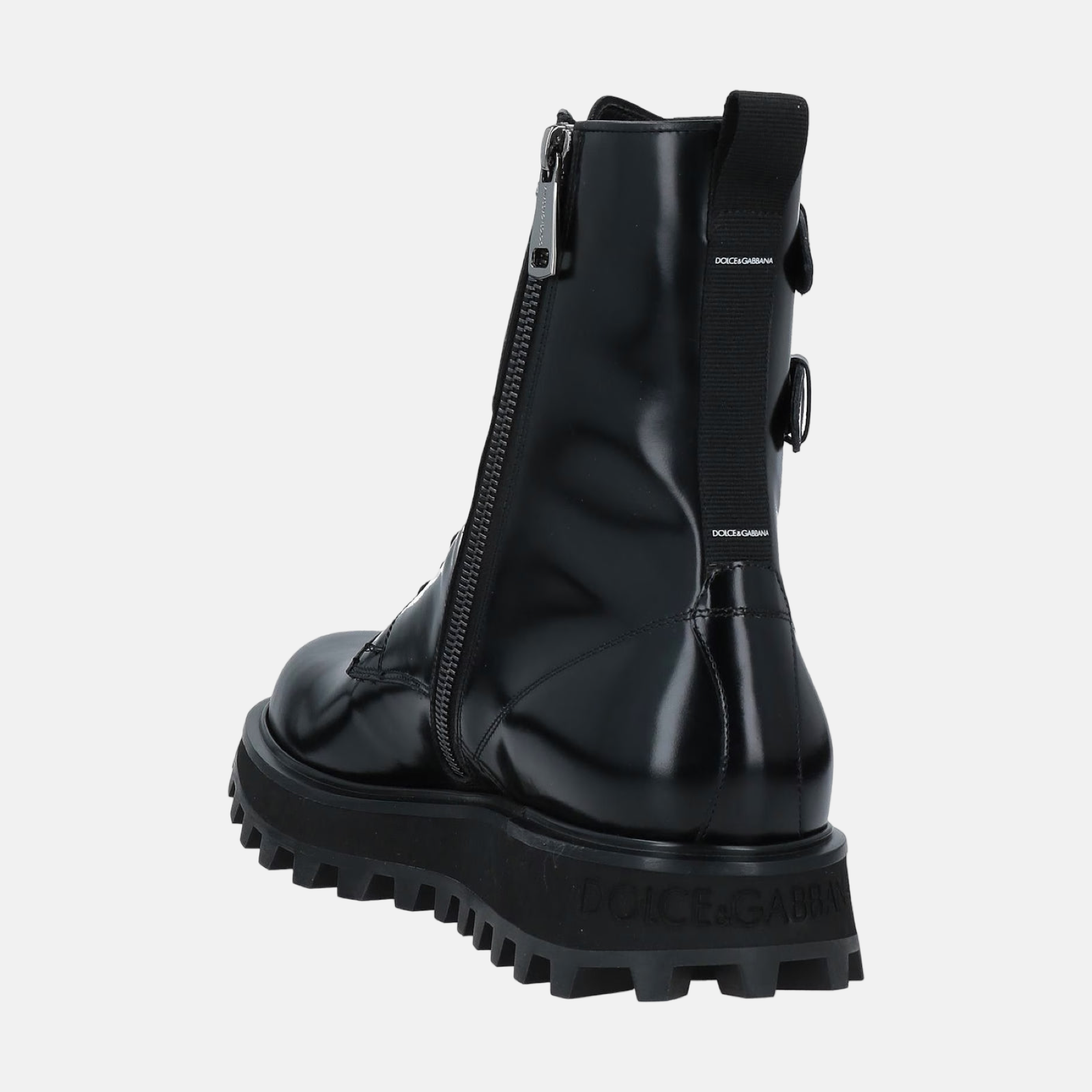 Dolce & Gabbana Combat Mid Calf Men Boots Heel View