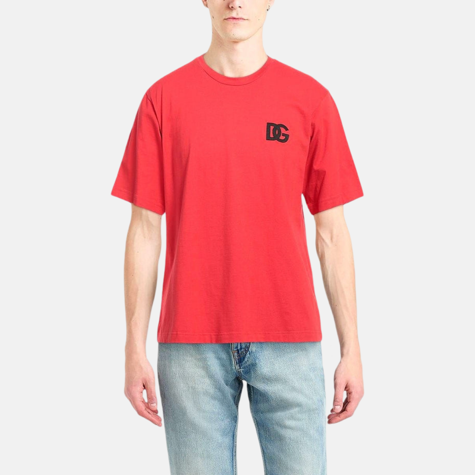 Мъжка червена тениска Dolce & Gabbana DG Logo Men T-shirt
