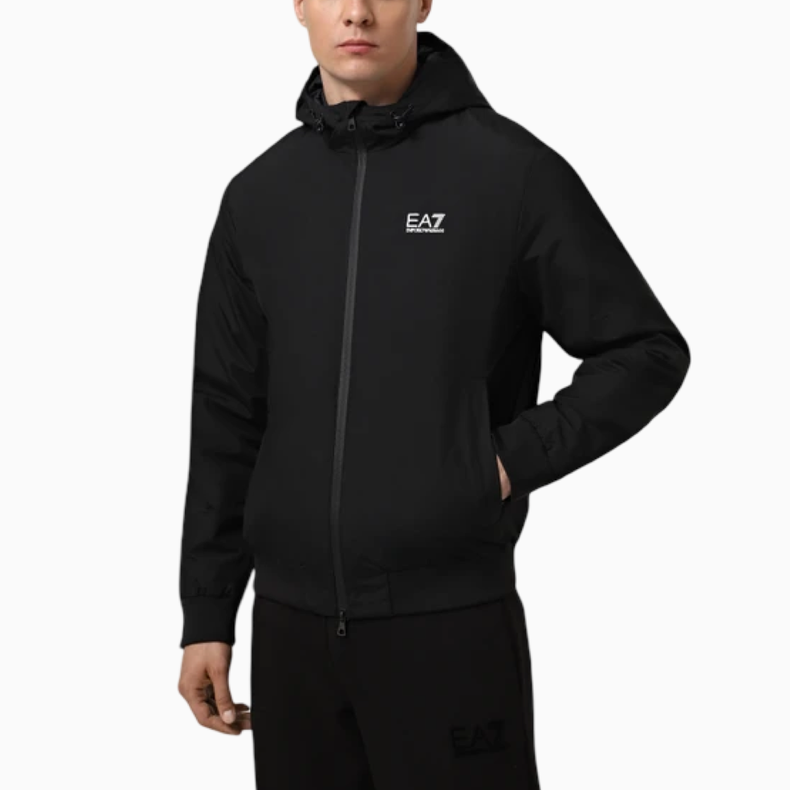 Мъжко черно яке EA7 Emporio Armani Men Jacket 8NPB21 PNFZZ 1200 Front View