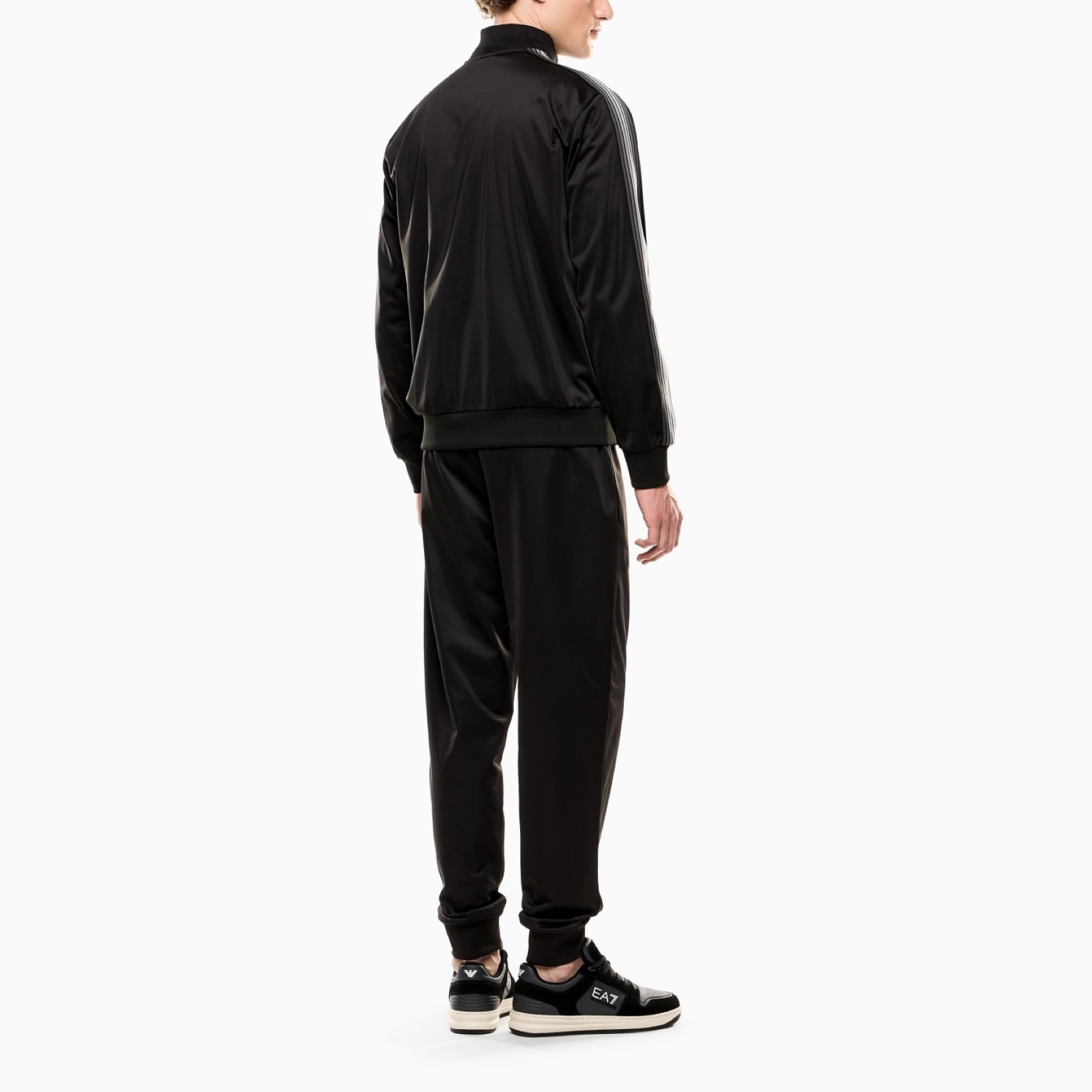 Мъжки черен спортен екип EA7 Emporio Armani Men Tracksuit 7M000970 AF12449 UC001 Back View