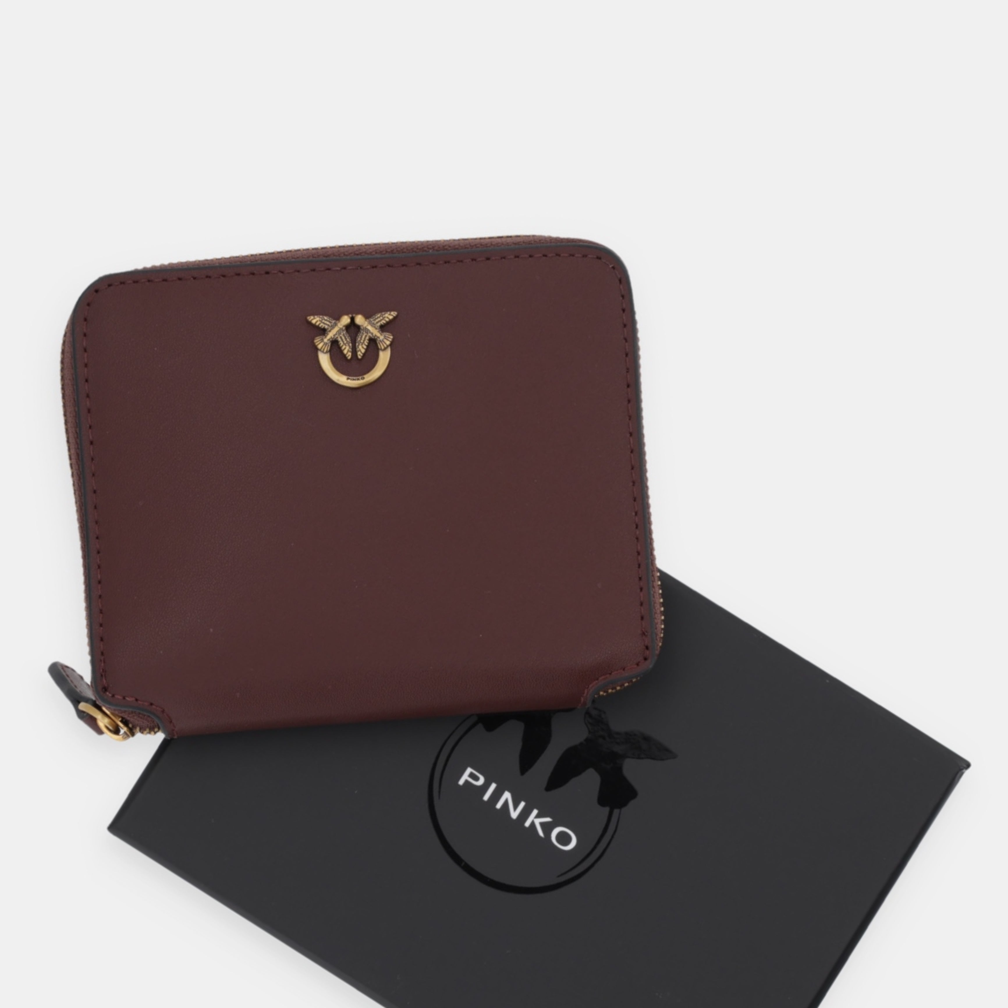 Дамско портмоне с цип Women’s wallet Pinko Dark Brown 100249 A0F1 R49Q