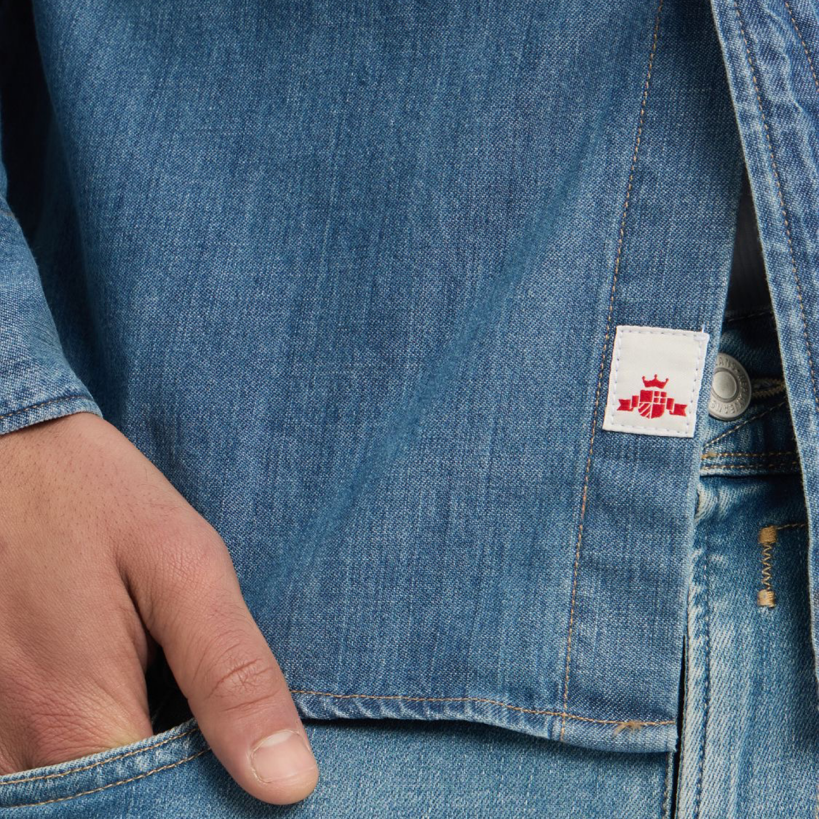 Мъжка дънкова риза Replay Men Shirt M4023T.000.26C 94A Close-Up