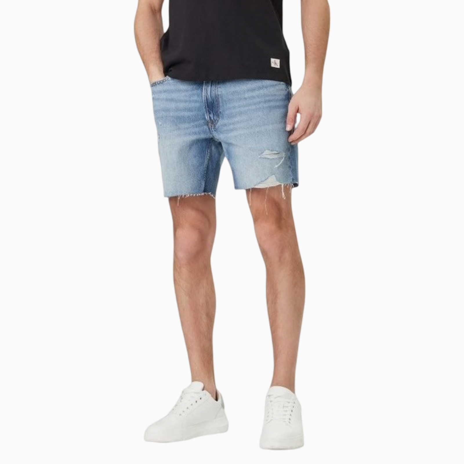 Мъжки къси дънки Calvin Klein Jeans Men Shorts LV04RF790G XBI Front View