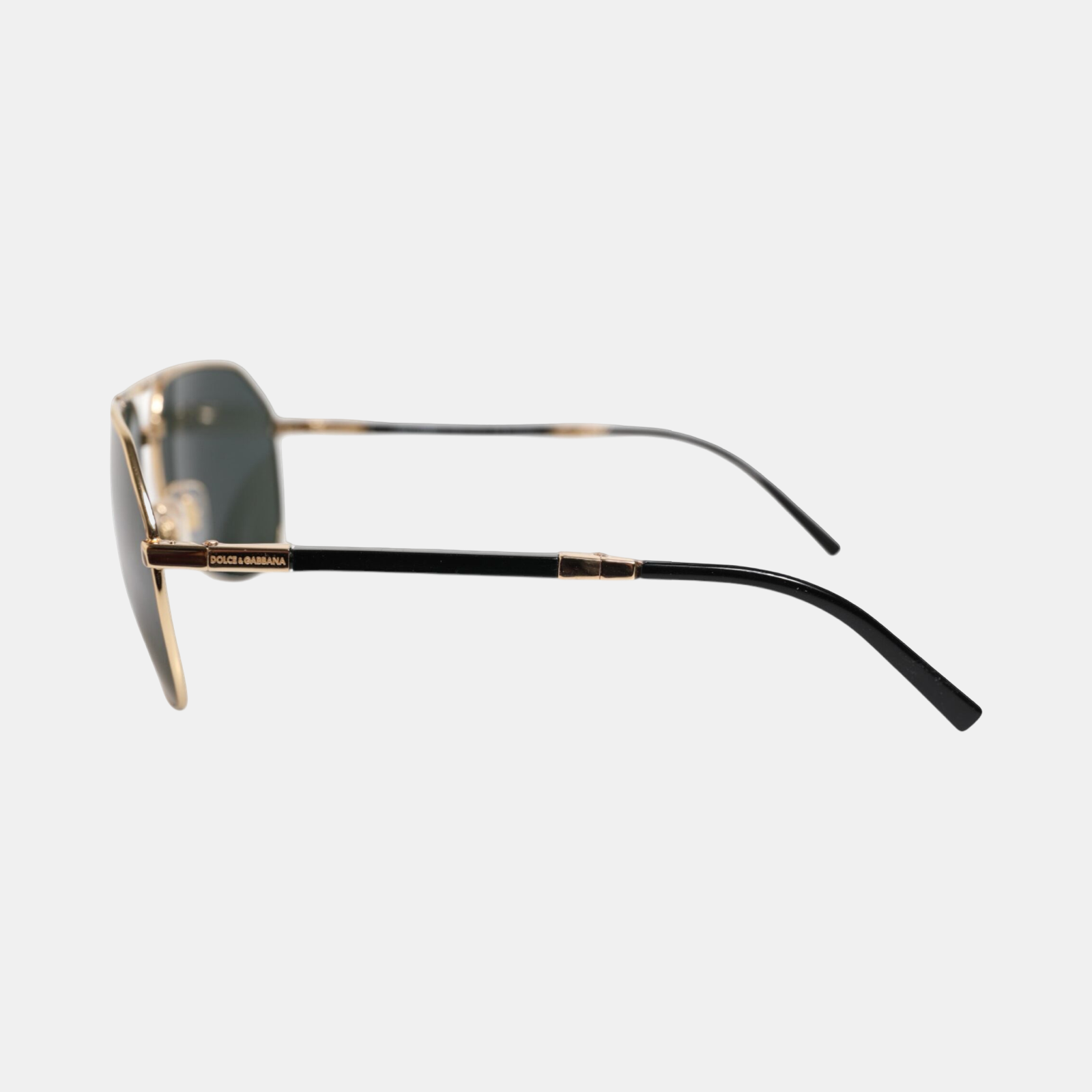 Dolce & Gabbana Gold DG2106K Pilot Frame Tinted Lens Polarized Sunglasses