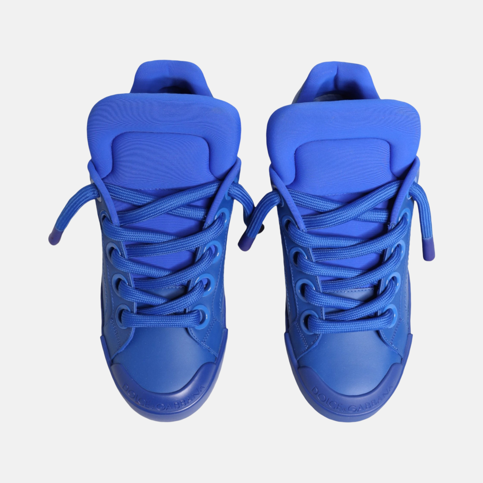 Мъжки сини кецове Dolce & Gabbana DG Logo Men Sneakers CS2194 AB939 8G696 Top View