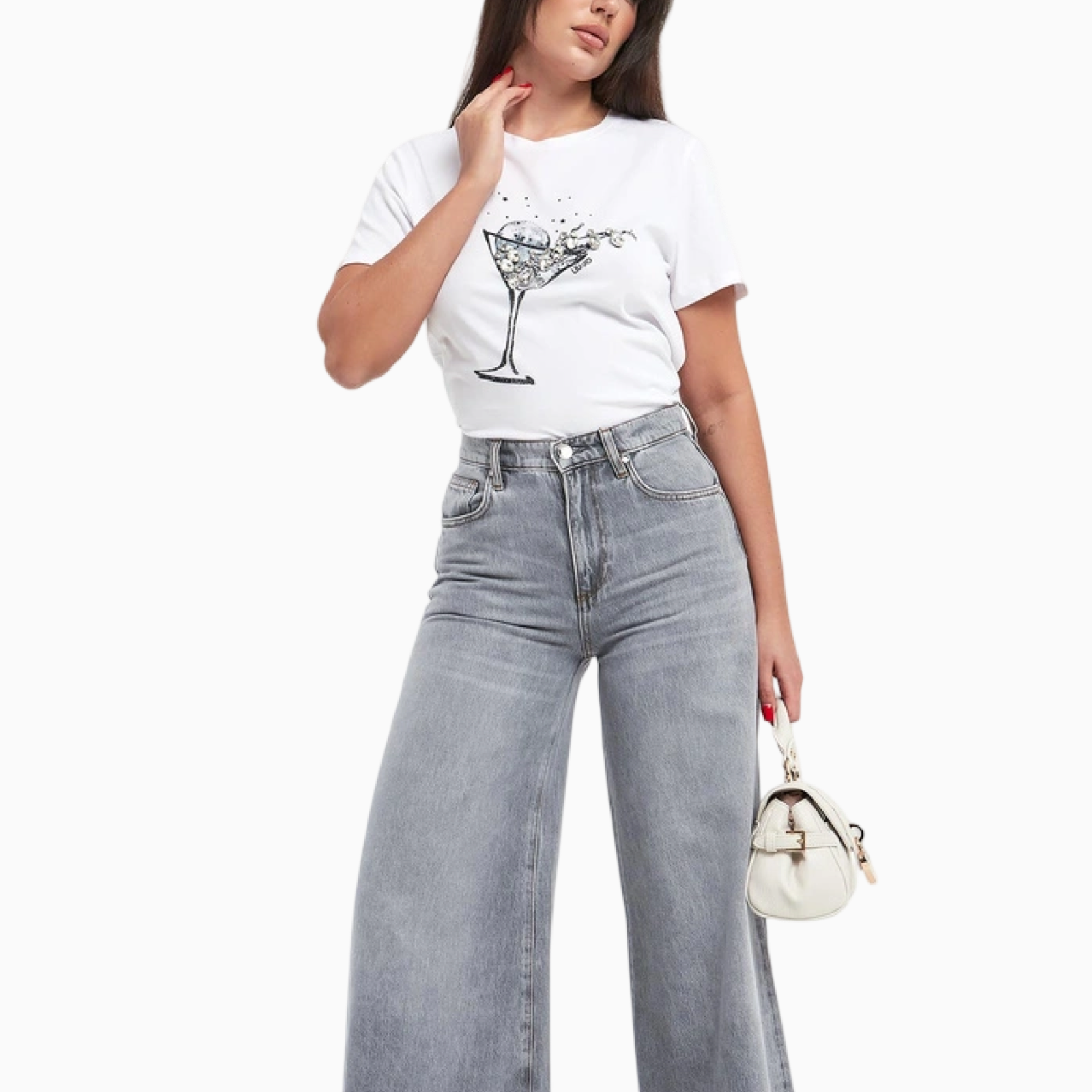 Дамска бяла тениска Liu Jo Women T-shirt WA6237 JS923 P9332 Front View