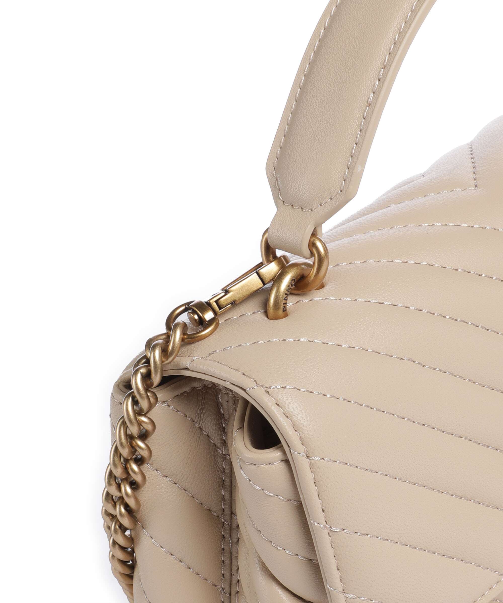 Дамска чанта с дръжка Women’s handbag PINKO Love Lady Mini 100044 A0GK C50Q Beige detail view