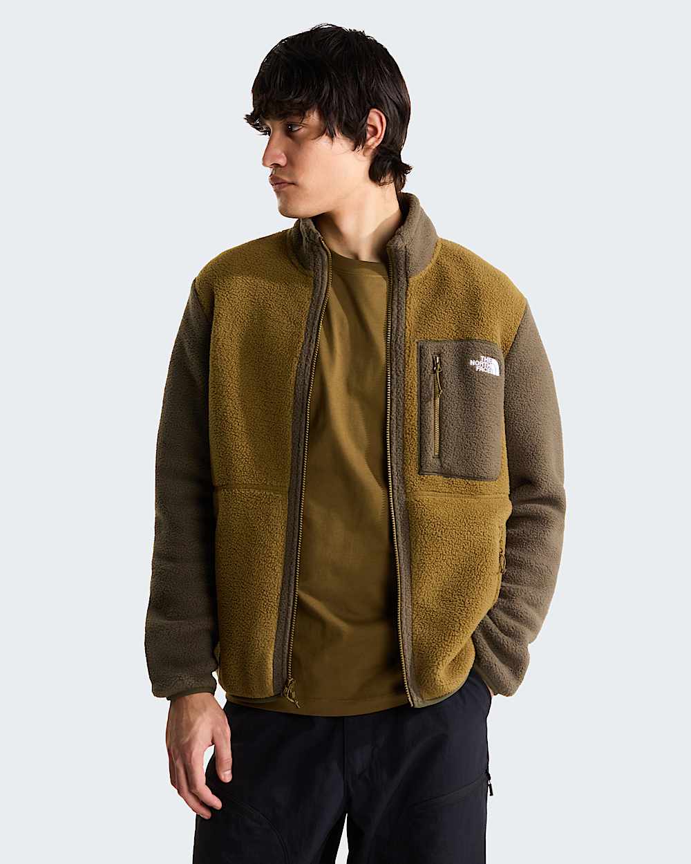 Men’s fleece sweatshirt The North Face Yumiori
NF0A883R RL2 Caraway Seed-New Taupe Green front view