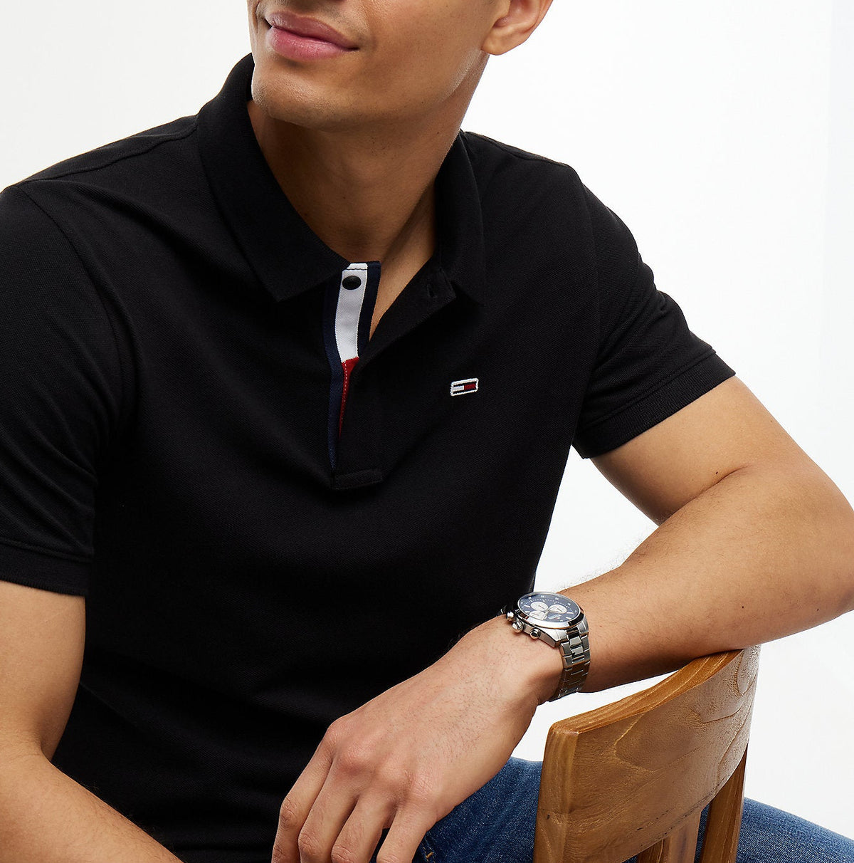 Мъжка поло тениска Men’s polo shirt Tommy Hilfiger DM0DM15370 BDS Black