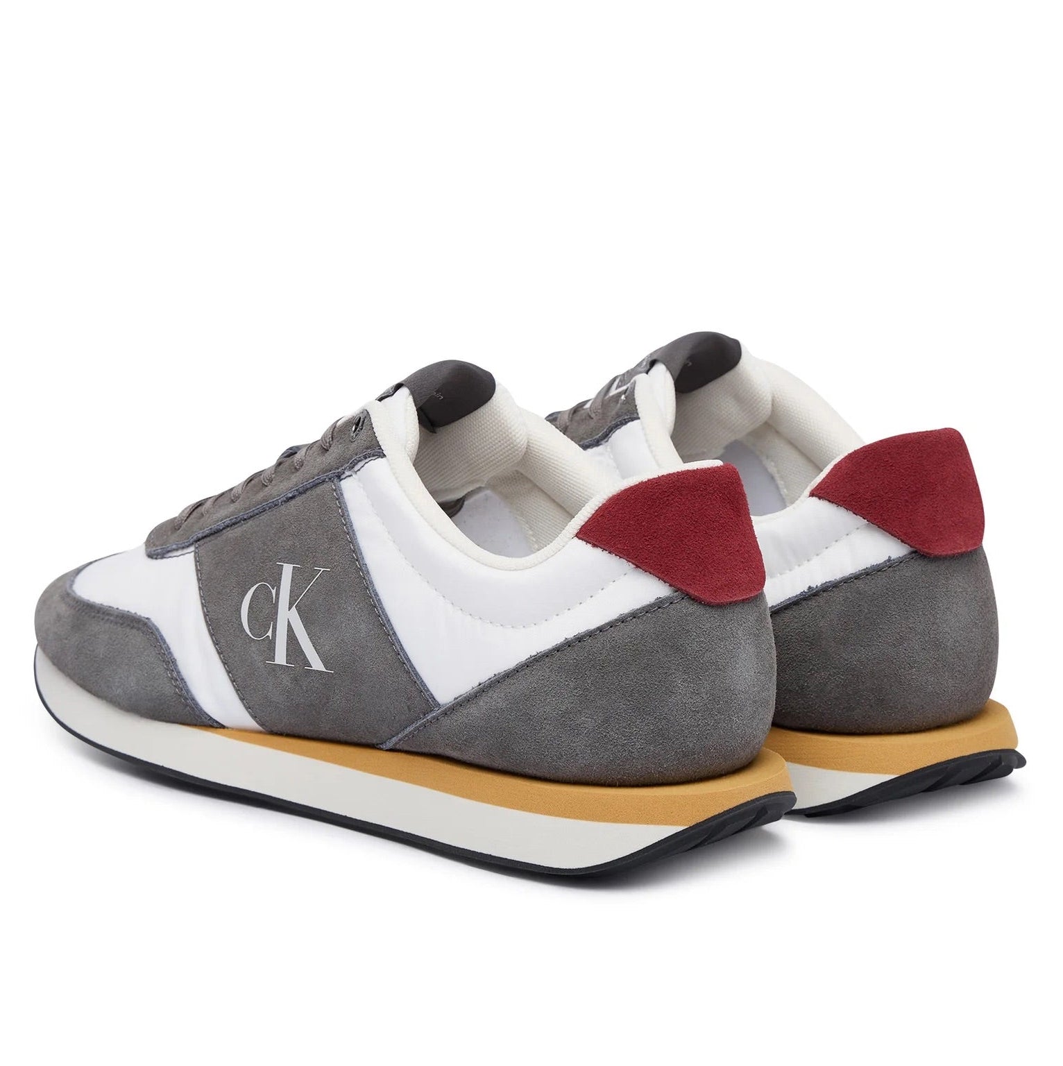 Мъжки кецове Men’s sneakers Calvin Klein HM0HM02212 0IV Gray / White heels view
