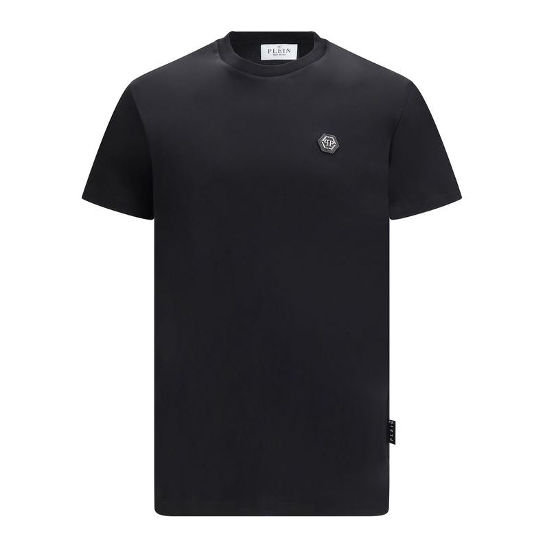 Мъжка тениска Men’s t-shirt Philipp Plein Hexagon AAECMTK8740PJY002N02 Black front view