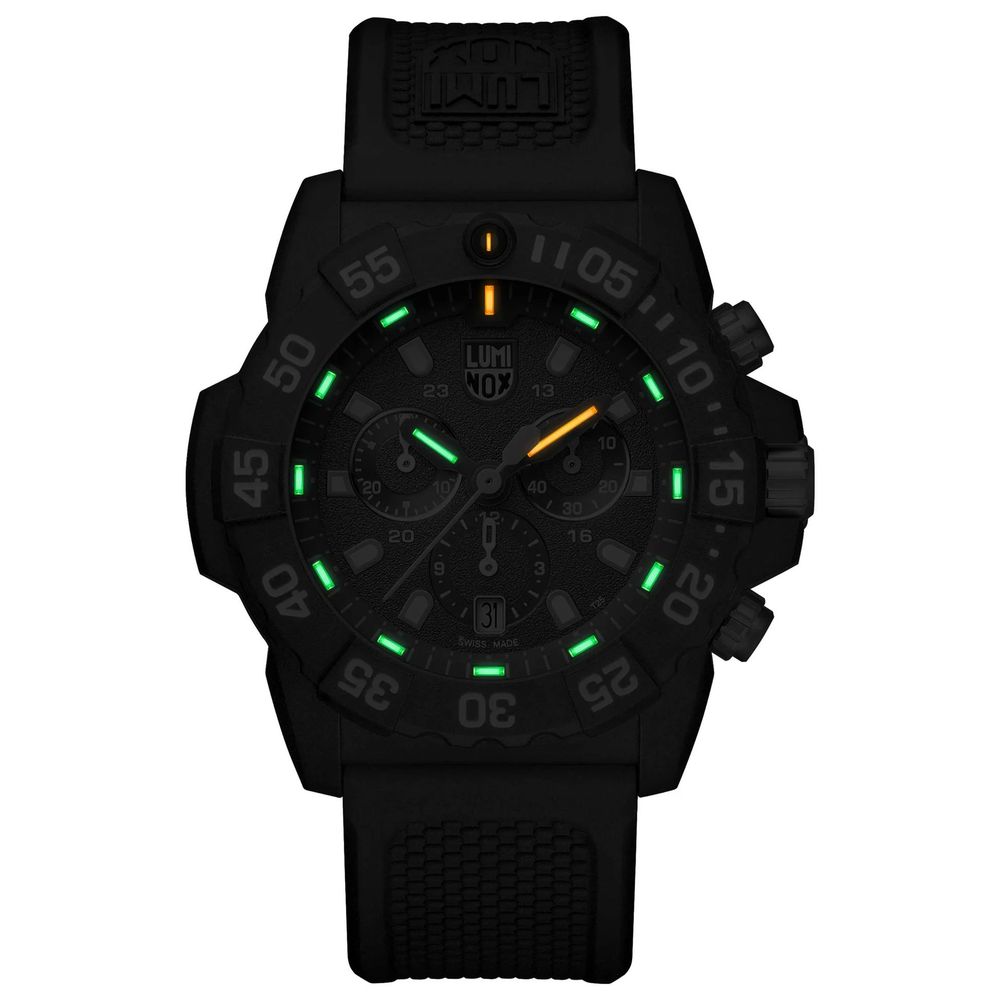 Мъжки часовник Men’s watch Luminox Navy Seal Chronograph XS3597 Black night view
