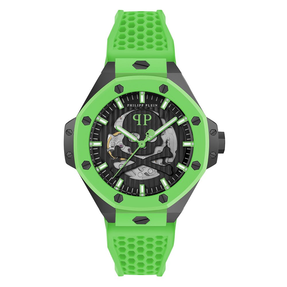 Мъжки часовник Men’s watch Philipp Plein Skeleton Royal Automatic Lime Inferno PWPFA0624 front view